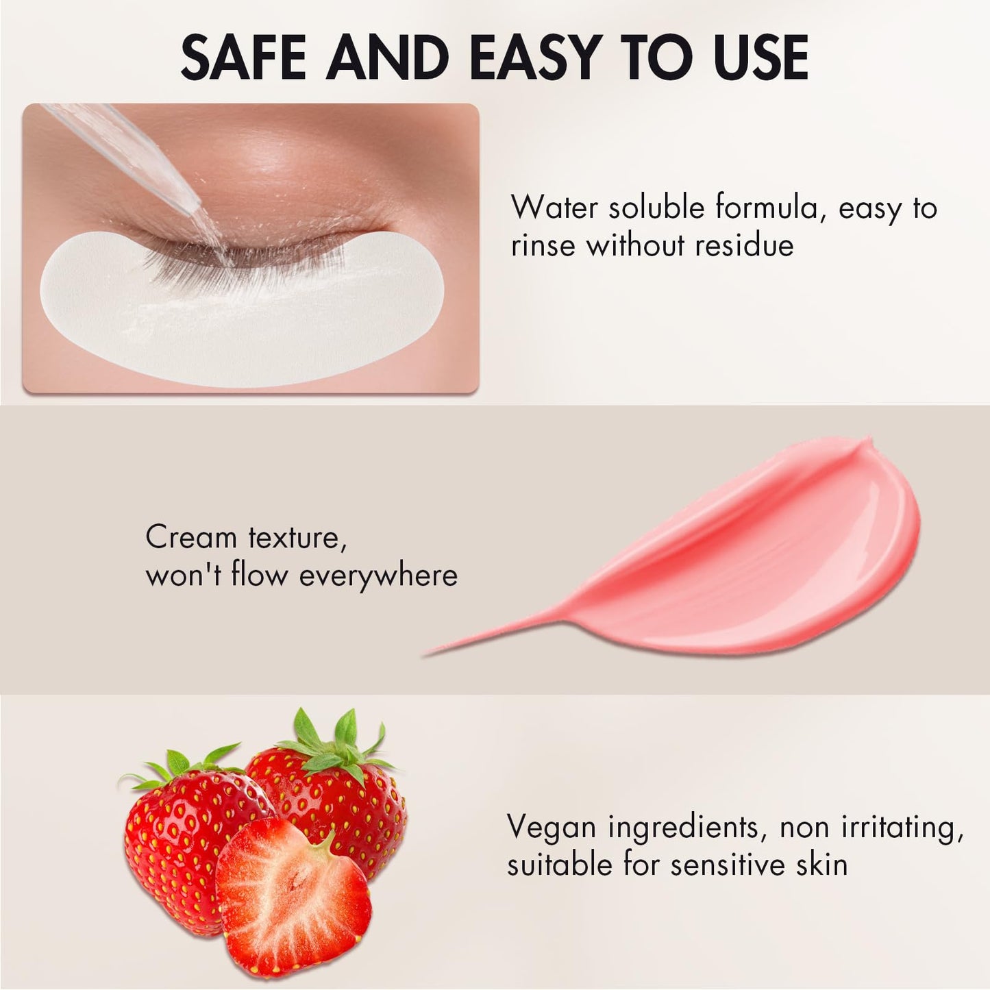 Embagol Lash Remover for Lash Extensions 10g No Burn Cream Remover Professional Eyelash Extensions Lash Tech Salon Supplies