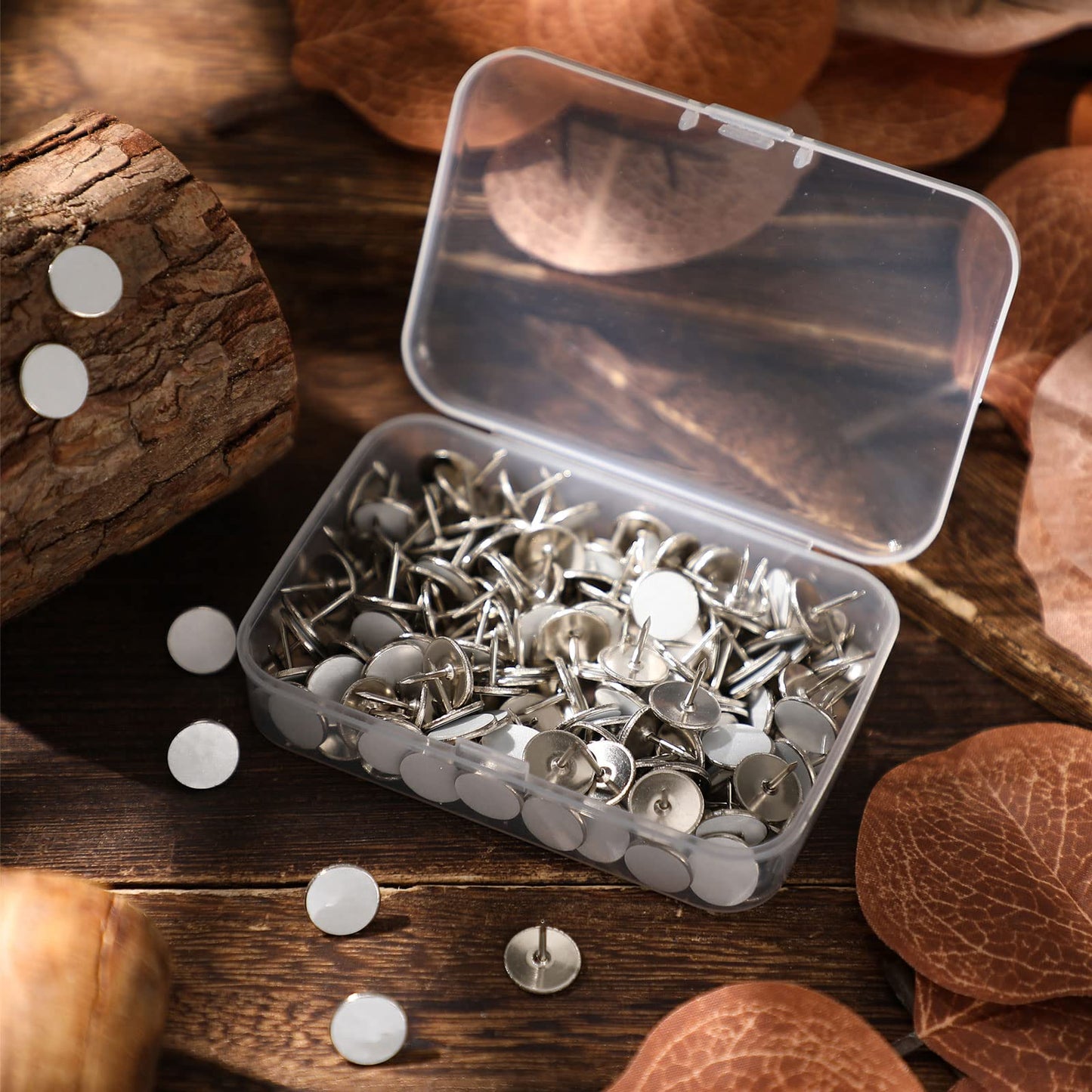 Epakh 200 Pack Reflective Tacks Trail Marking Tacks Glow Tacks Reflective Trail Markers Hunting Reflector Tacks Mark Trail Reflective Thumb Tacks for Hunting Hiking Camping Tree Stand (White)