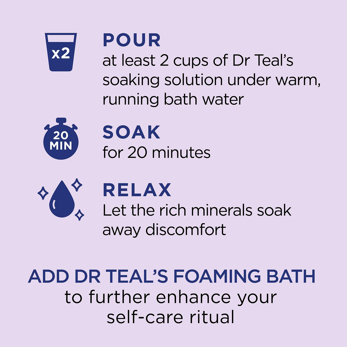 Dr Teal's Epsom Salt Soaking Solution, Soothe & Sleep, Lavender, 3lbs (Packaging May Vary) (Pack of 2)