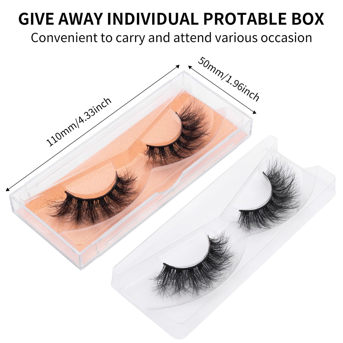 DYSILK Eyelashes Mink Lashes Fluffy - Fluffy Lashes 5 Pairs 6D Faux Mink Eyelash False Eyelashes Natural Look Lashes That Look Like Extensions Wispy Eyelashes Strip Lashes Eye Lashes | Fluffy-16mm