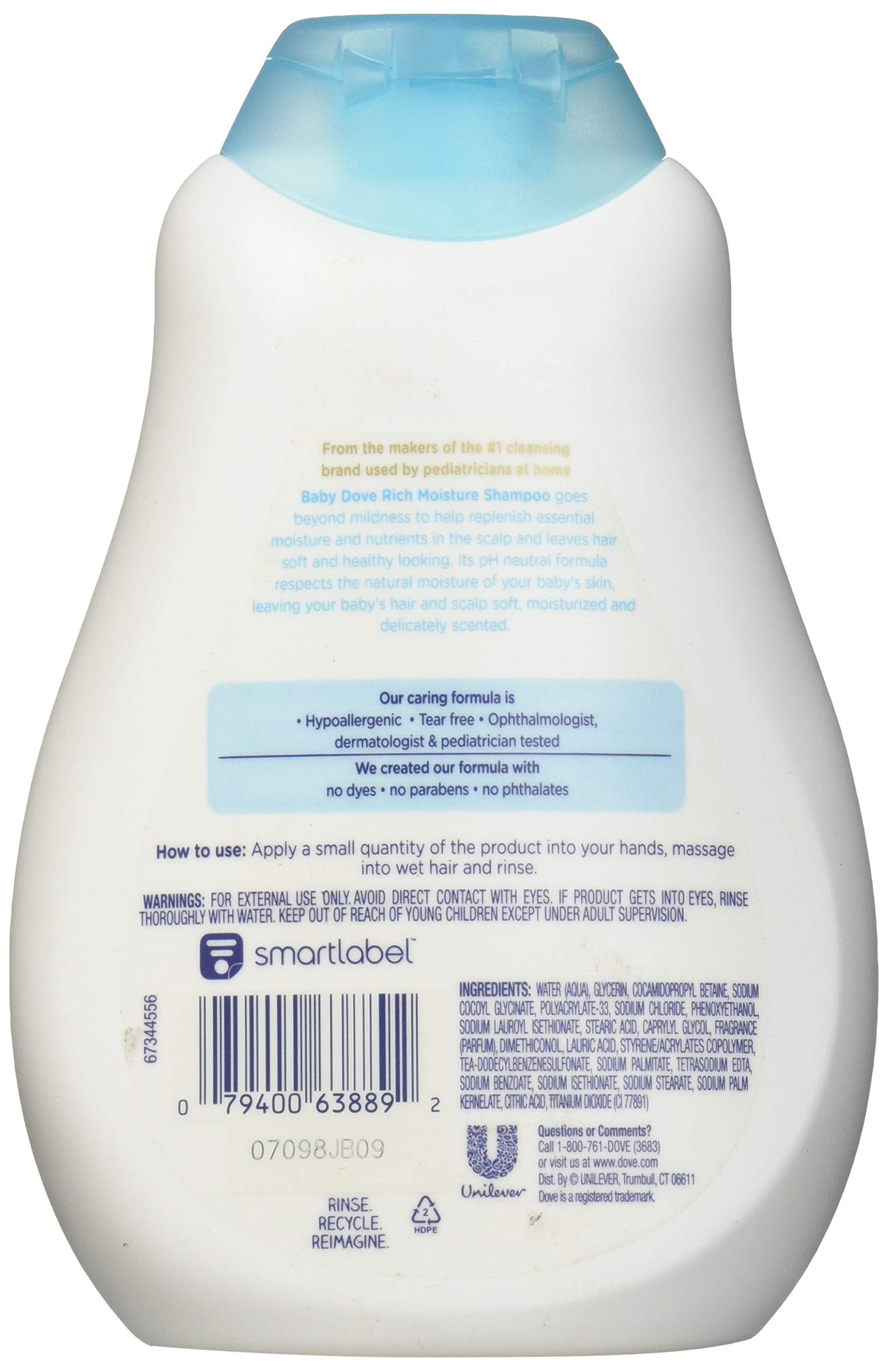Dove Baby Shampoo Rich Moisture 13 Ounce (384ml) (2 Pack)