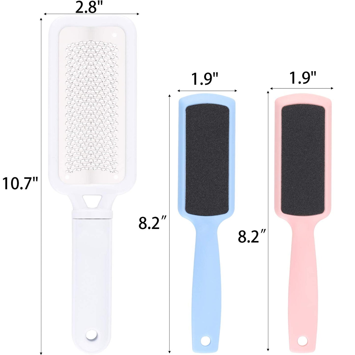 3 Pieces Foot Files Kit Foot Scrubber Colossal Foot File Callus Remover for Dead Skin Foot Grater Pedicure Tools Callus File for Feet