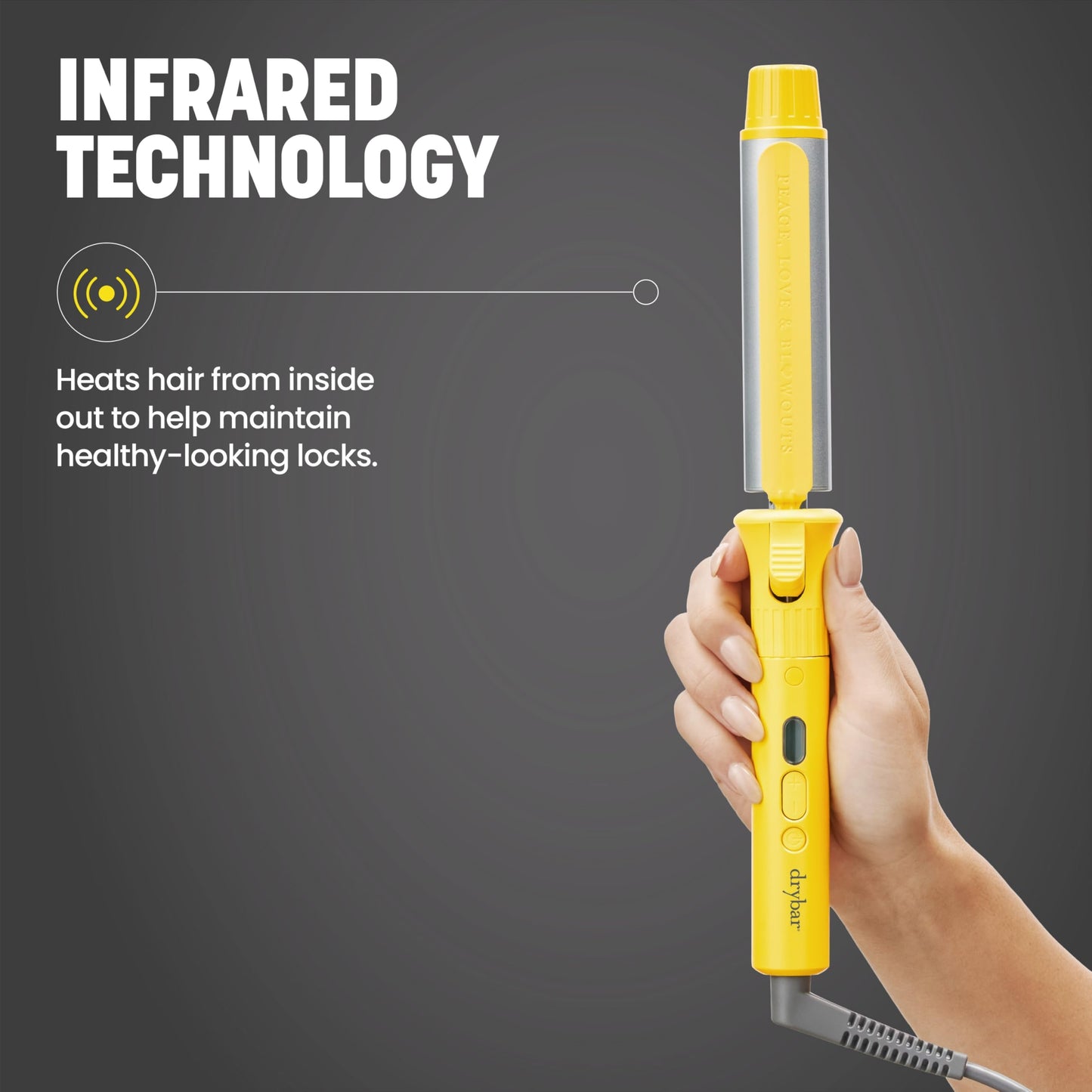Drybar The 3-Day Bender Rotating Curling Iron – Shiny Curls and Waves – Salon-Quality Hair Curling Wand