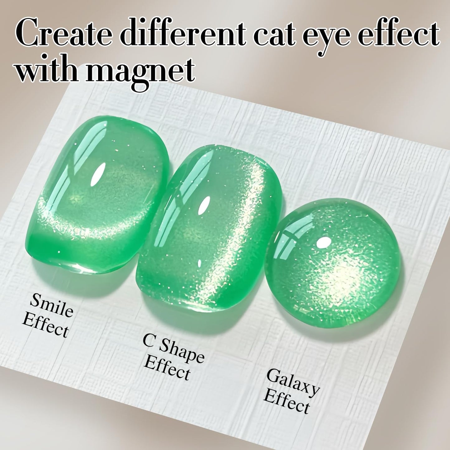 Double Rhythm Jelly Glass Cat Eye Gel Polish with Magnet 15ML Holographic Glitter Shimmer Translucent Sheer Color Magnetic Nail Polish Salon DIY at Home (Spring Green-MC1067)