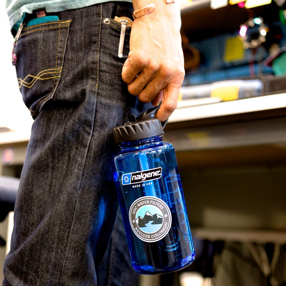 Epic Water Filters Nalgene OG Water Bottle with Filter, USA Made, BPA Free, Removes 99.99% Tap Water Contaminants, Forever Chemicals