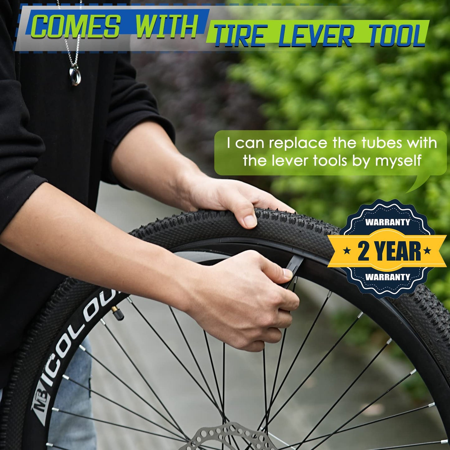 2 Pack 20" x1.75/1.95/2.10/2.125 Bicycle Tube with 2 Tire Levers, 20" Bicycle Tube with 32mm Schrader Valve, Butyl Rubber Inner Tube 20 x 1.95 for Road/Kids/Gravel Bikes by Hydencamm (2 of One Size)
