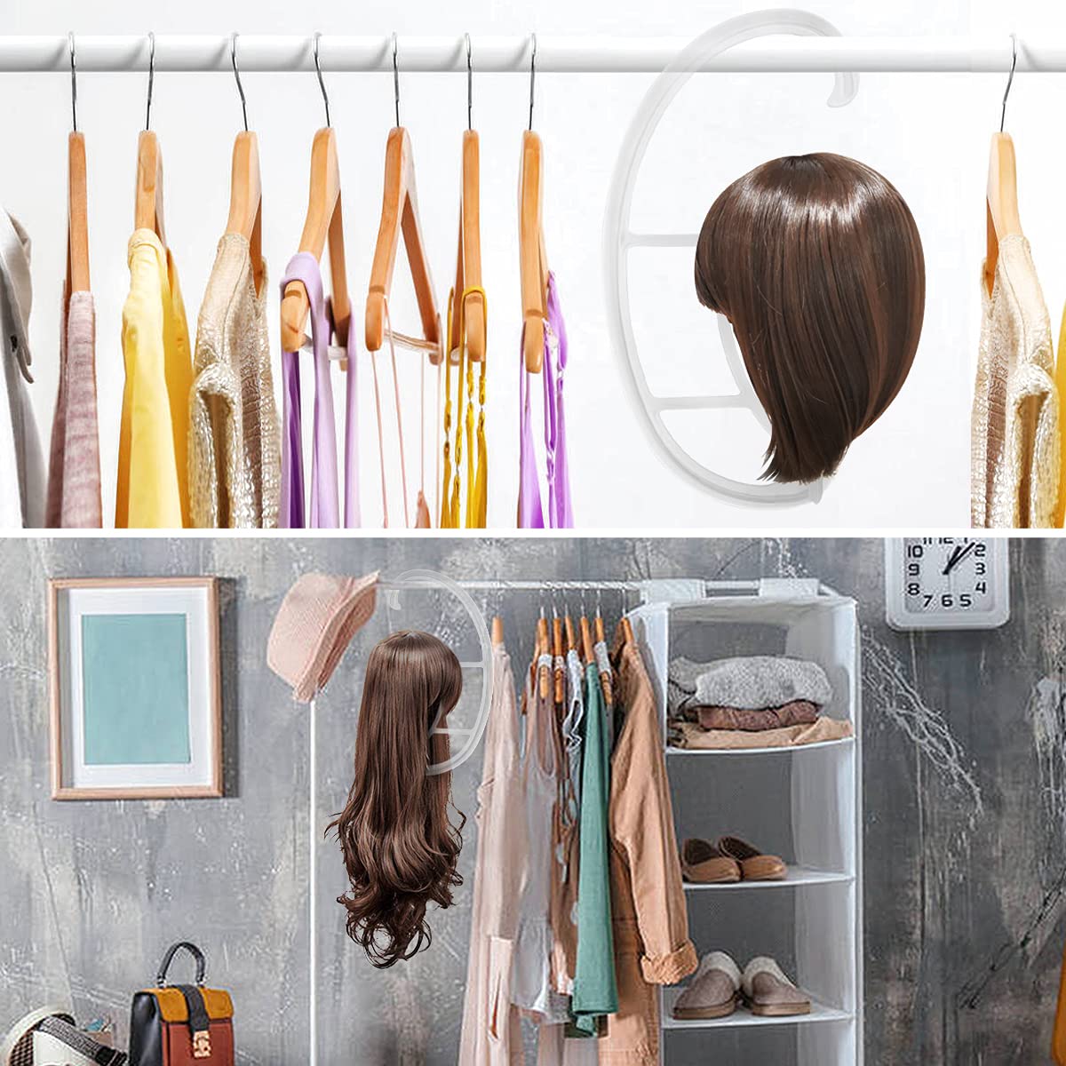 Dreamlover Hanging Wig Stands, Wig Hangers for Wigs, 2 Sets