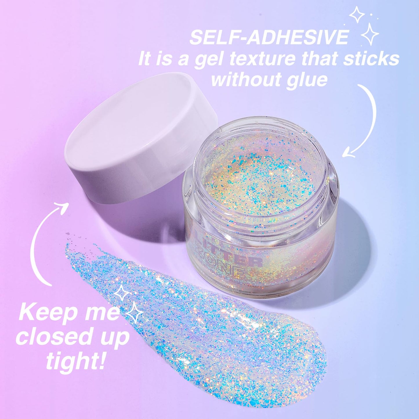 2 Pack Body Glitter Gel - Cosmetic-Grade, Color Changing Christmas Glitter Makeup for Face, Body, and Hair, Safe and Easy to Use, Perfect for Festivals Parties (01 Golden Mirage + 02 Stardust Pink)