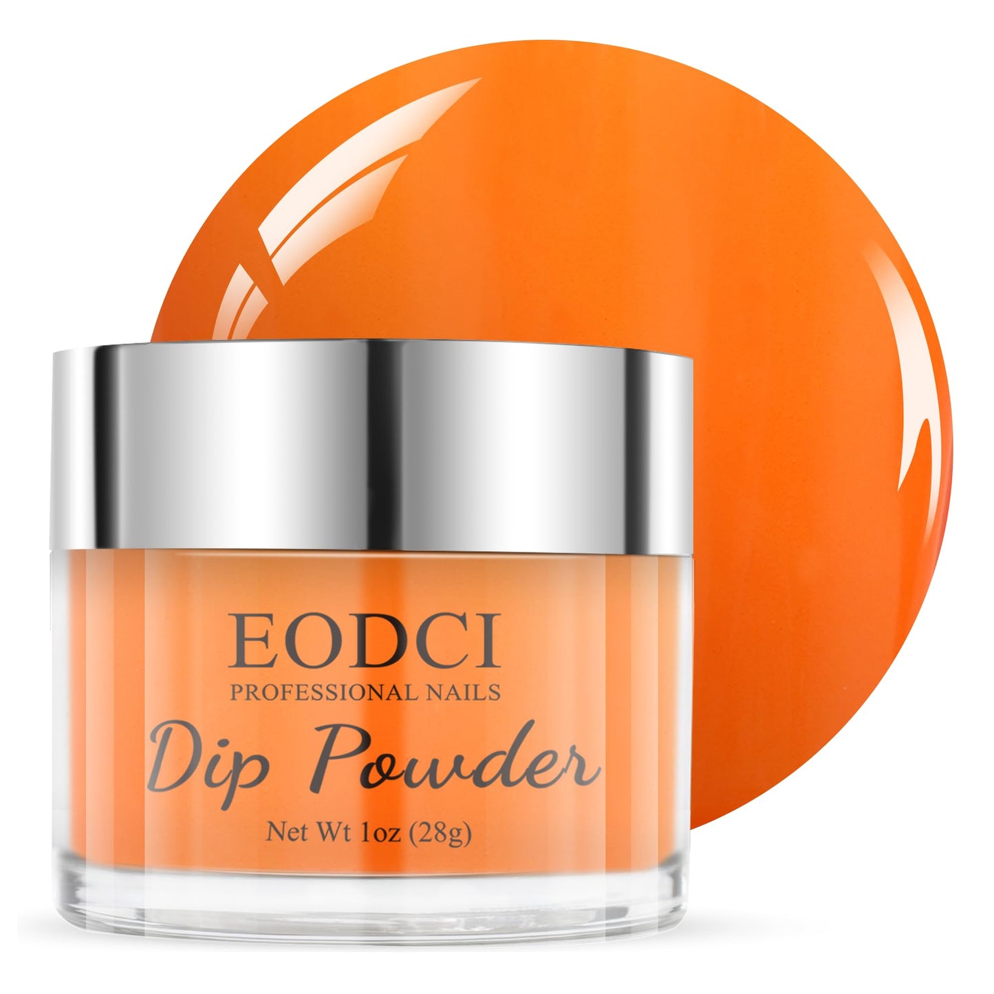 EODCI Nail Dip Powder Orange Yellow Color, EODCI Dipping Powder French Nail Art Starter Manicure Salon DIY at Home, Odor-Free and Long-Lasting, No Needed Nail Lamp Curing, 1 Oz