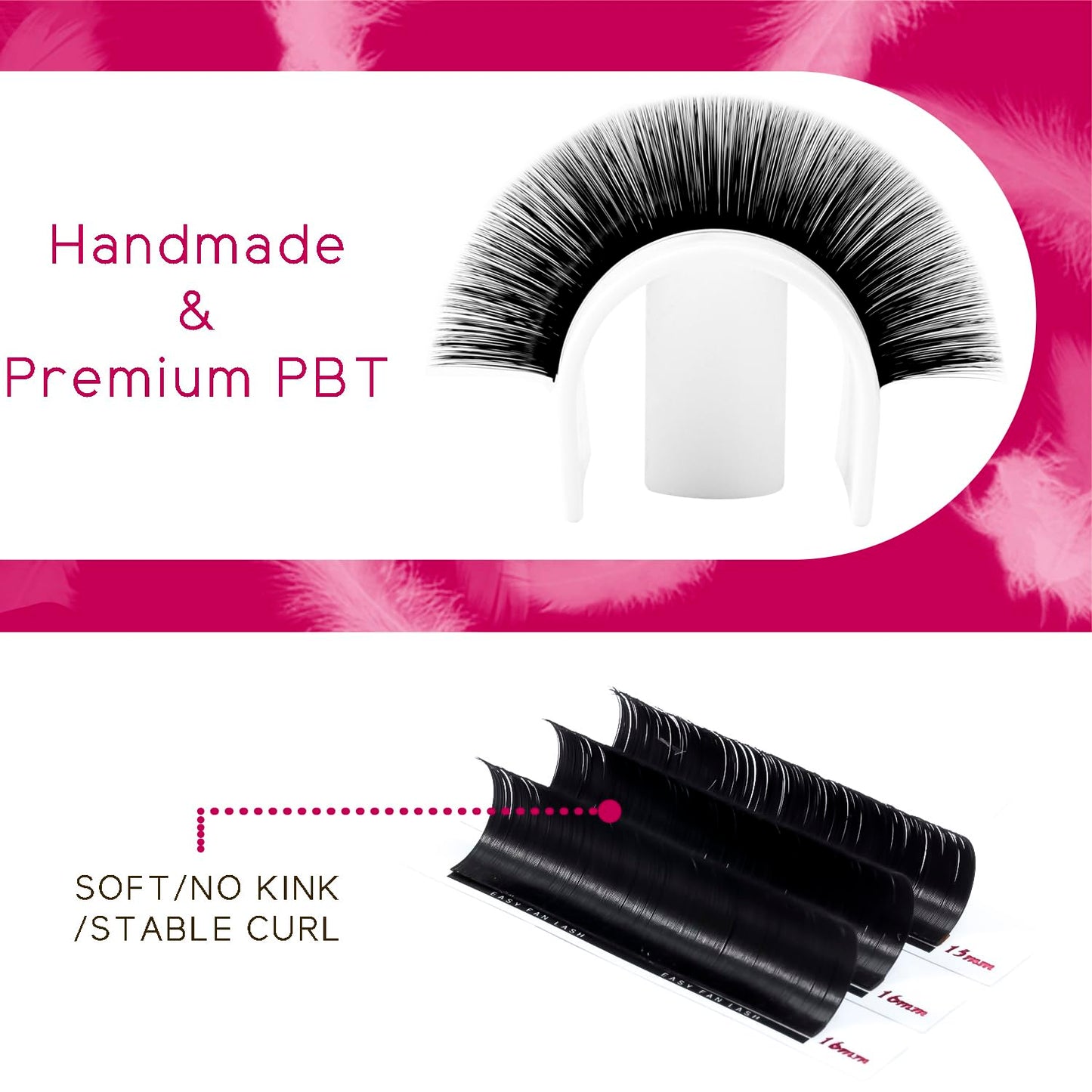 Easy Fan Lashes 0.05 D 15-20MM & Easy Fan Lashes 0.05 D 8-15MM