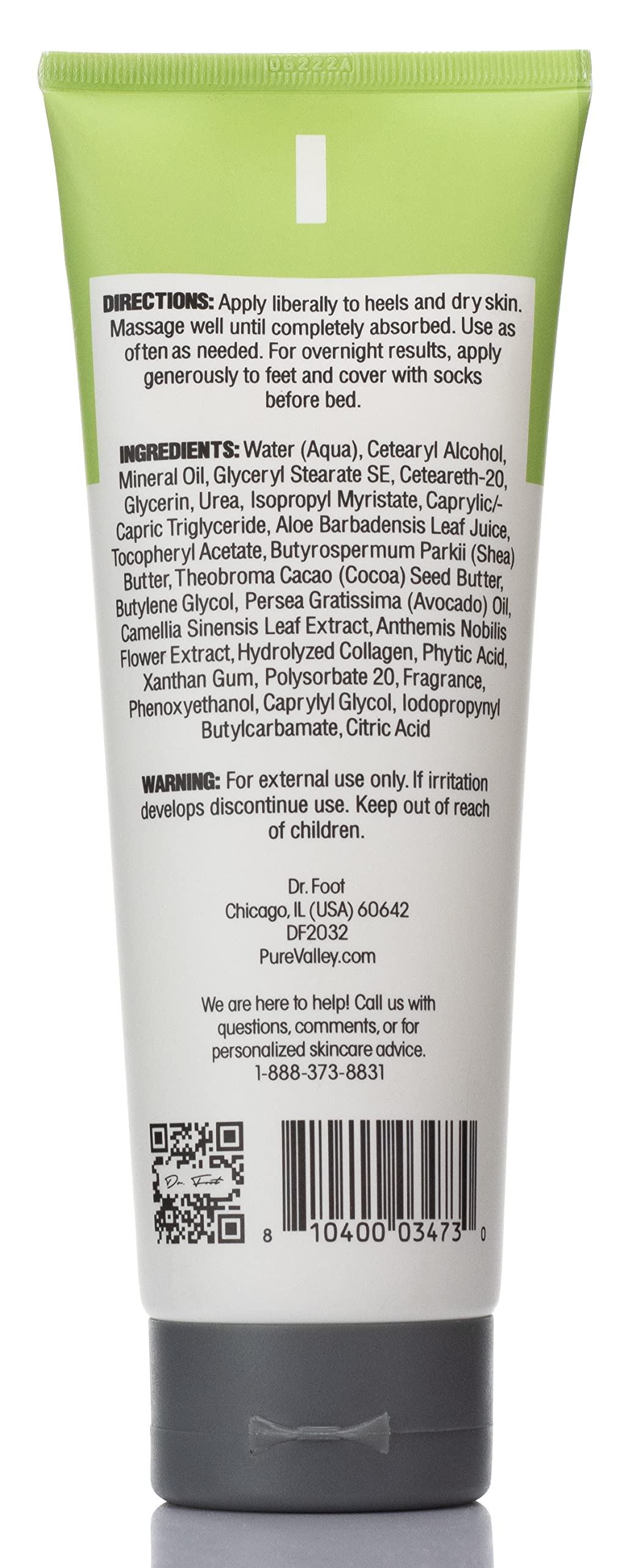 Dr Foot Cracked Heel Butter Moisturizer Foot Cream Skincare Lotion. Moisturizing Skin Care Balm For Dry Cracked Feet Rapidly Softens Tough Heels & Exfoliates Rough Calluses, Non-Greasy, Large 8 Fl Oz
