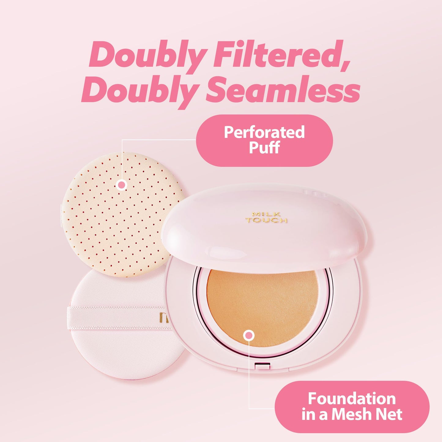 milktouch Cushion Foundation, 24H Flawless Skin, Radiant Shine, No Oxidation, Long-Lasting, Non-Creasing, 60% Hydrating Skincare Infused Korean Foundation, Valentines Gifts (26N Latte)