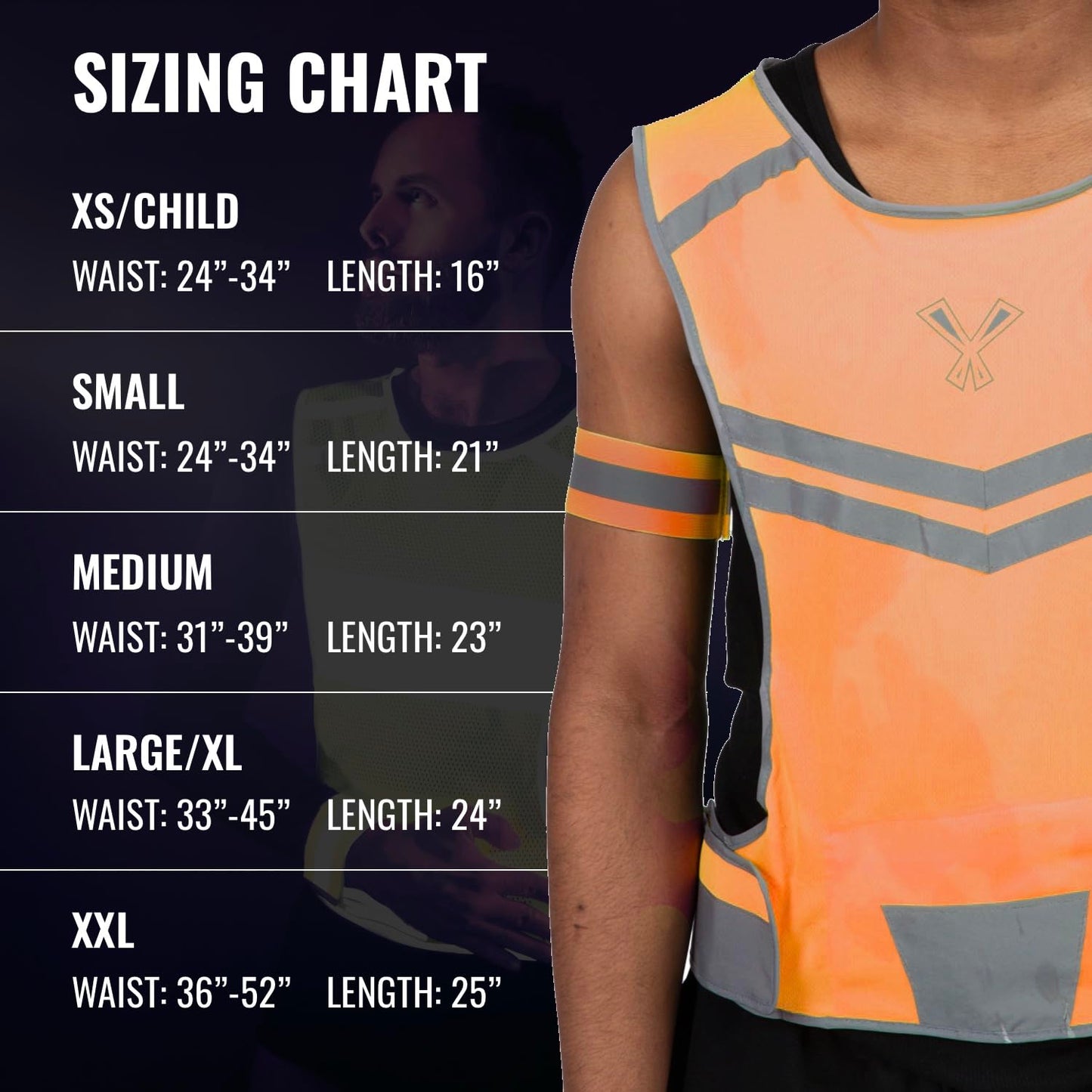 247 Viz Reflective Running Vest – Reflective Vest Running at Night for Walkers, Women & Men. High Visibility Reflective Gear, Cycling & Running Vest, High Vis Neon Safety Runners Reflective Vest