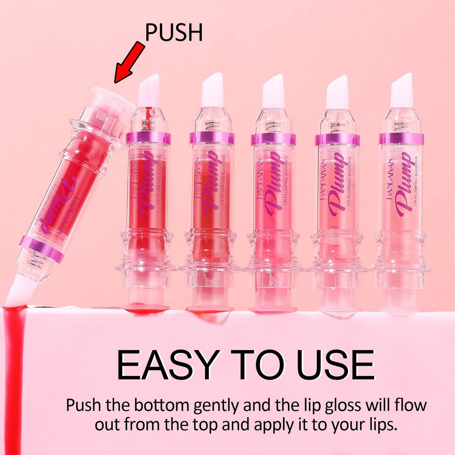 Erinde Lip Plumper Gloss, Natural Spicy Lip Plumping Booster Lip Plumping Oil, Ultra-Hydrating & Nourishing Plump Lip Plumper, Glossy Finish Fuller Lip Plumping Lip Gloss for Women Girls, 04#