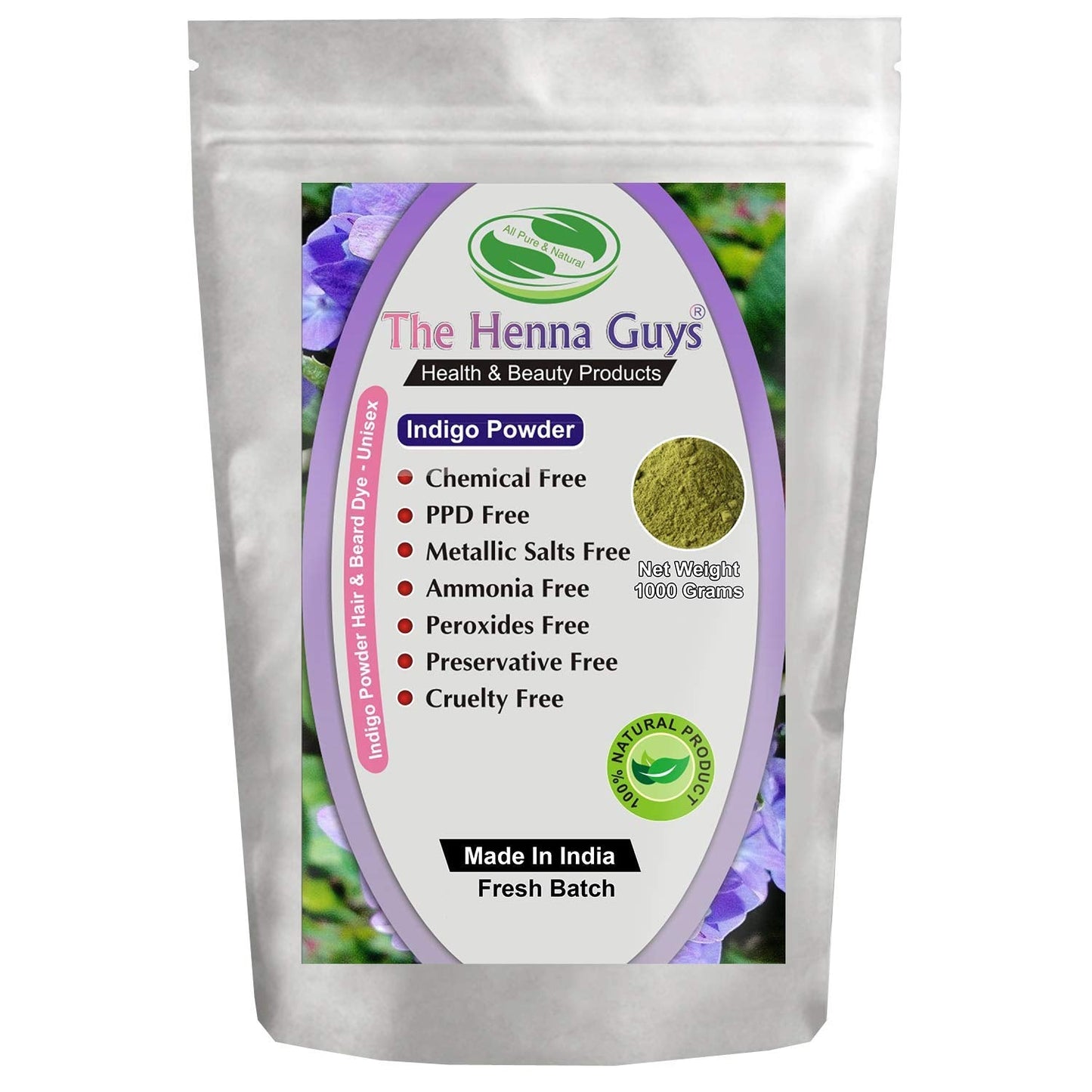 1000 Grams INDIGO POWDER For Hair Dye/Color - The Henna Guys