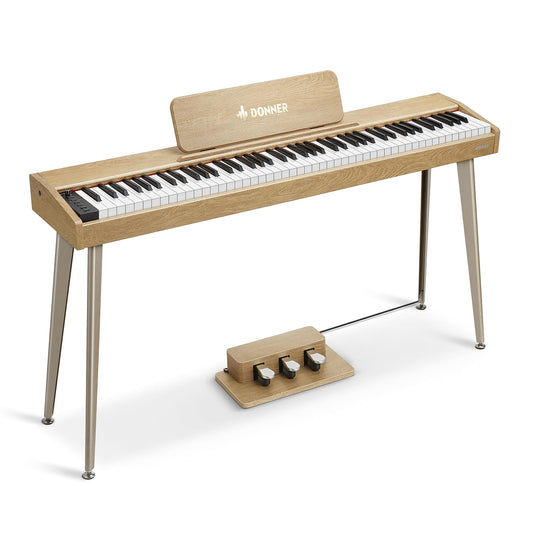 Donner OURA DDP-60 88 Key Digital Piano: Full Size Keyboard, Sensitive Touch, 8 Reverbs, Recording, 128 Voices. Includes Three Pedal, Electric Piano Keyboard for Beginners