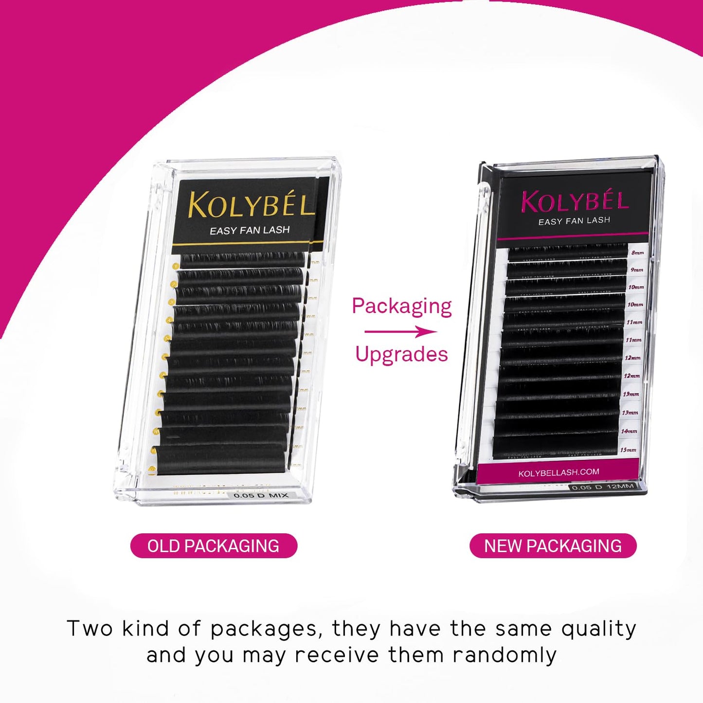 Easy Fan Lashes 0.05 D 15-20MM & Easy Fan Lashes 0.05 D 8-15MM