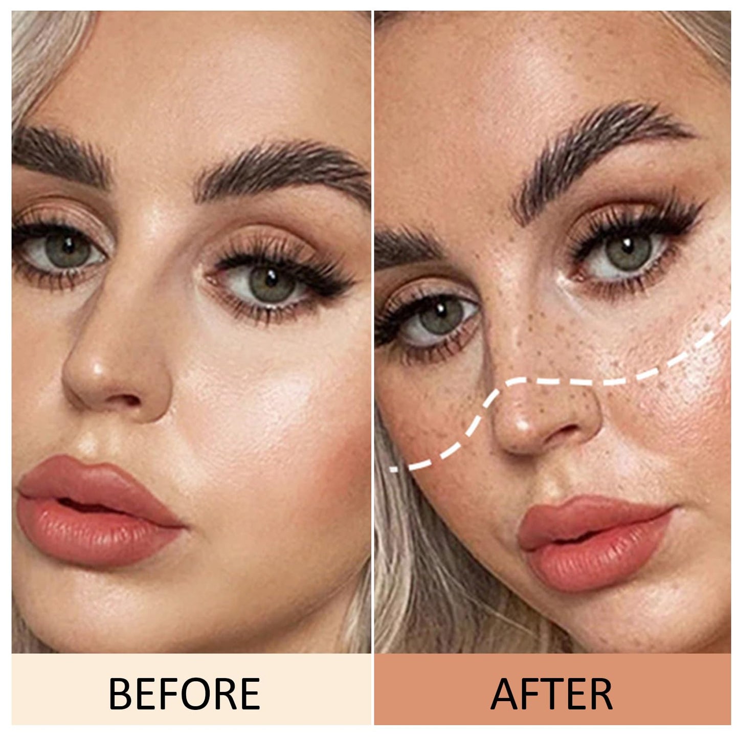 Erinde 2PCS Freckle Pen, Natural Lifelike Freckle Makeup Pen Magic Freckle Color, Waterproof Longlasting Soft Dot Sopt Pen for Natural Effortless Sunkissed Makeup, Dark Brown&Light Brown
