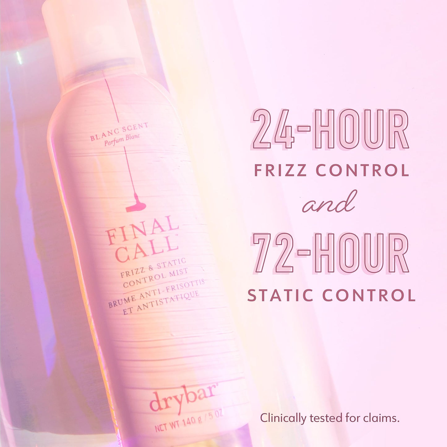 Drybar Final Call Frizz & Static Control Mist Coconut Colada Scent - Full Size | Fights Frizz, Tames Flyaways to Maintain Smooth and Shiny Blowouts, 24 Hour Frizz Control & 72 Hour Static Control