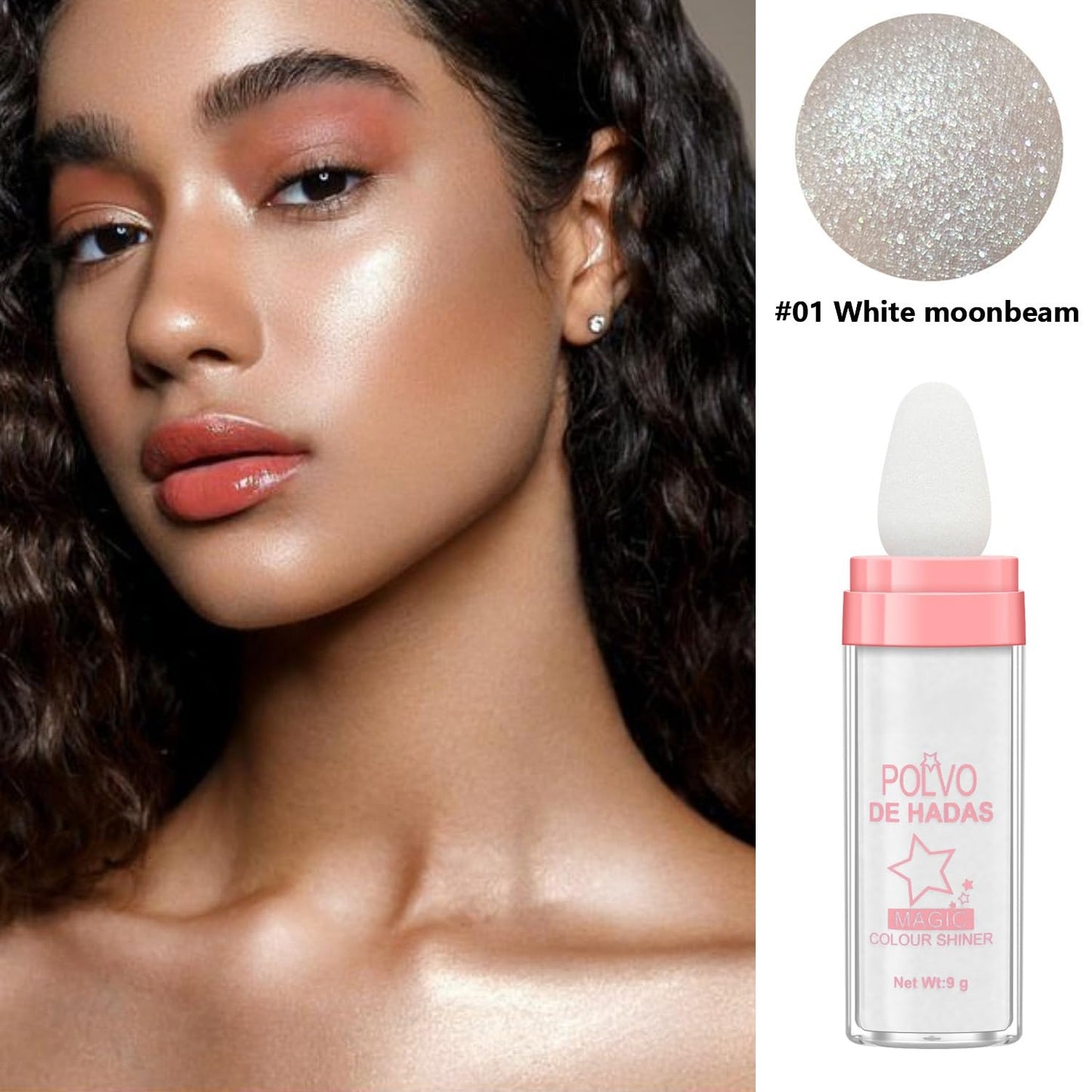3 Pack Polvo De Hadas Fairy Dust Highlight Patting Powder - Full Body Contouring and Clavicle Pearlescent Patting Powder for Face and Eye, Christmas Sparkling Body Glitter Powder (3 Pack)