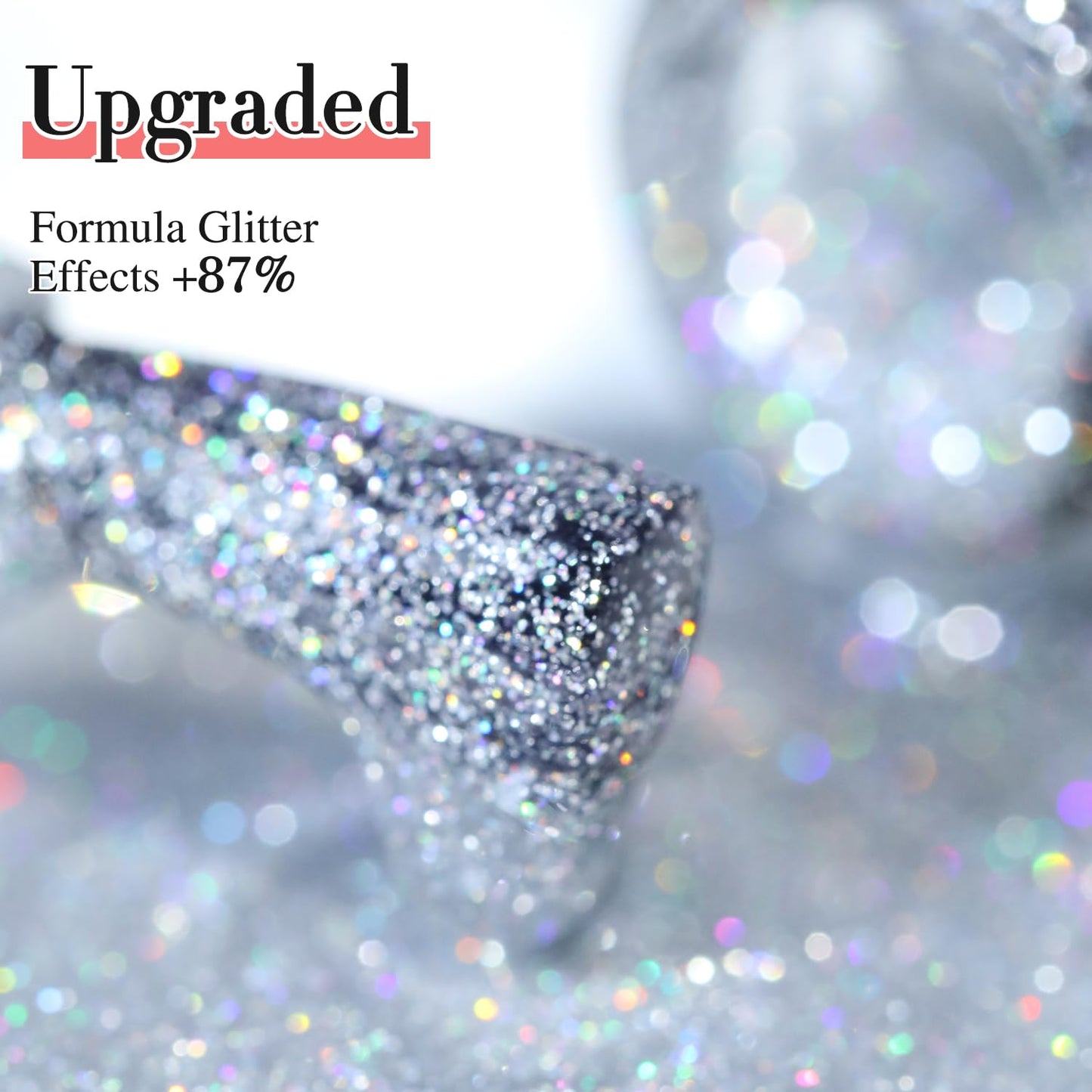 Double Rhythm 15ML Glitter Gel Polish Shimmer Reflective Holographic Color Magnetic for Nail Art Salon DIY at Home (B1136)