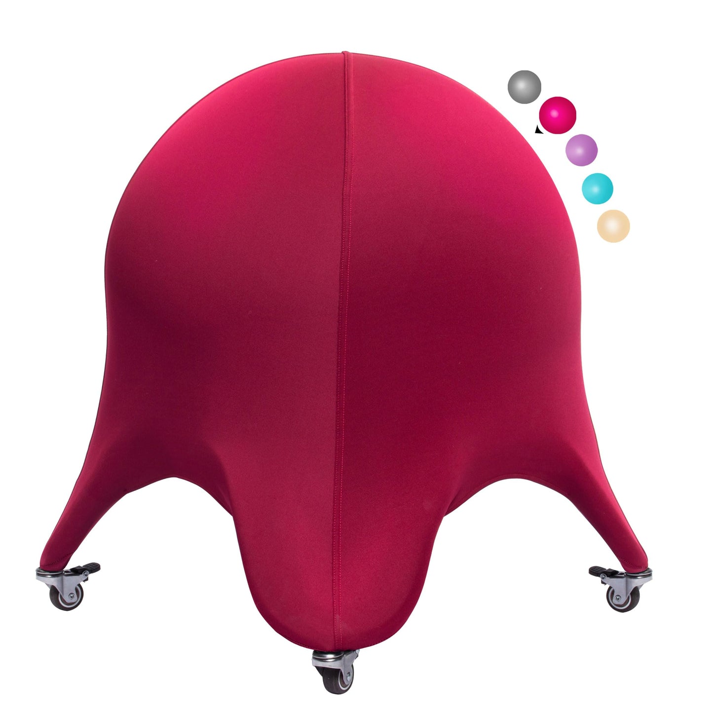 ENOVI Starfish Ball Chair, Yoga Ball Chair Exercise Ball Chair Ergonomic Design for Home Office Desk, Stability Ball & Balance Ball Seat to Relieve Back Pain, 24IN, CR