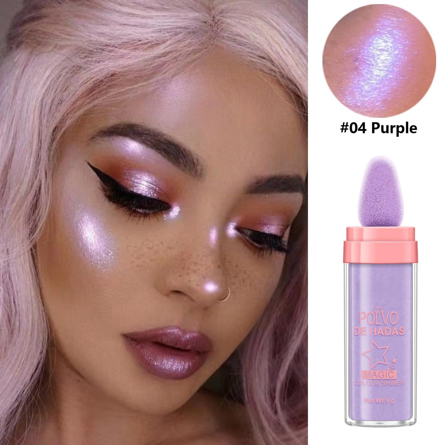 3 Pack Polvo De Hadas Fairy Dust Highlight Patting Powder - Full Body Contouring and Clavicle Pearlescent Patting Powder for Face and Eye, Christmas Sparkling Body Glitter Powder (3 Pack)