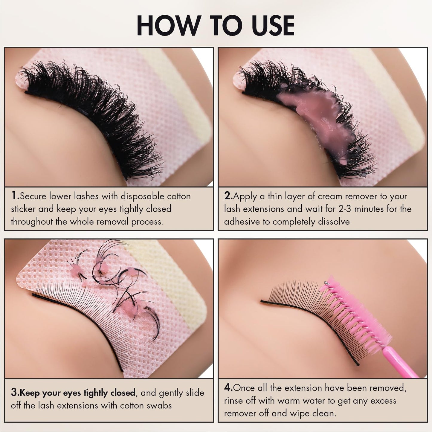 Embagol Lash Remover for Lash Extensions 10g No Burn Cream Remover Professional Eyelash Extensions Lash Tech Salon Supplies