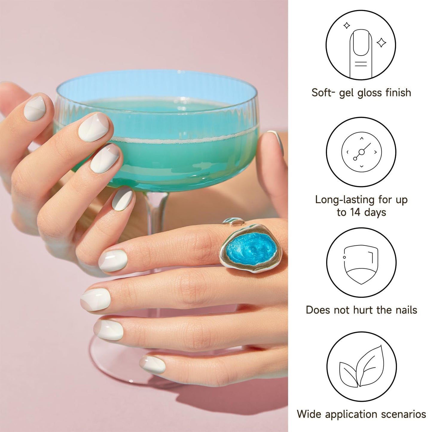 DUKASOU Semi Cured Gel Nail Strips, 28 pcs Mirror and Moon Gel Nail Strips UV Need, Long Lasting Gel Nail Stickers Full Nail Wraps for Women Girls Kids DIY DIY Decoration Birthday Party Gift