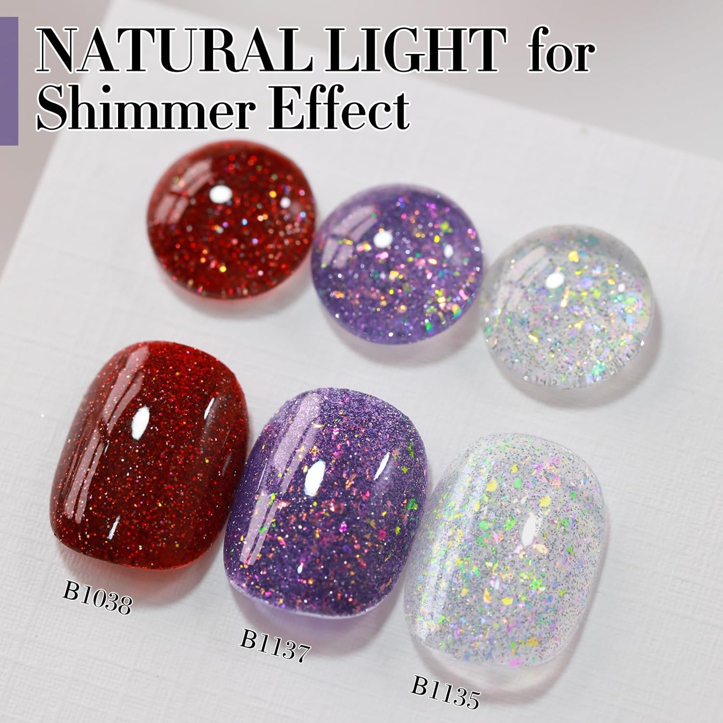 Double Rhythm 15ML Glitter Gel Polish Shimmer Reflective Holographic Color Magnetic for Nail Art Salon DIY at Home (B1137)