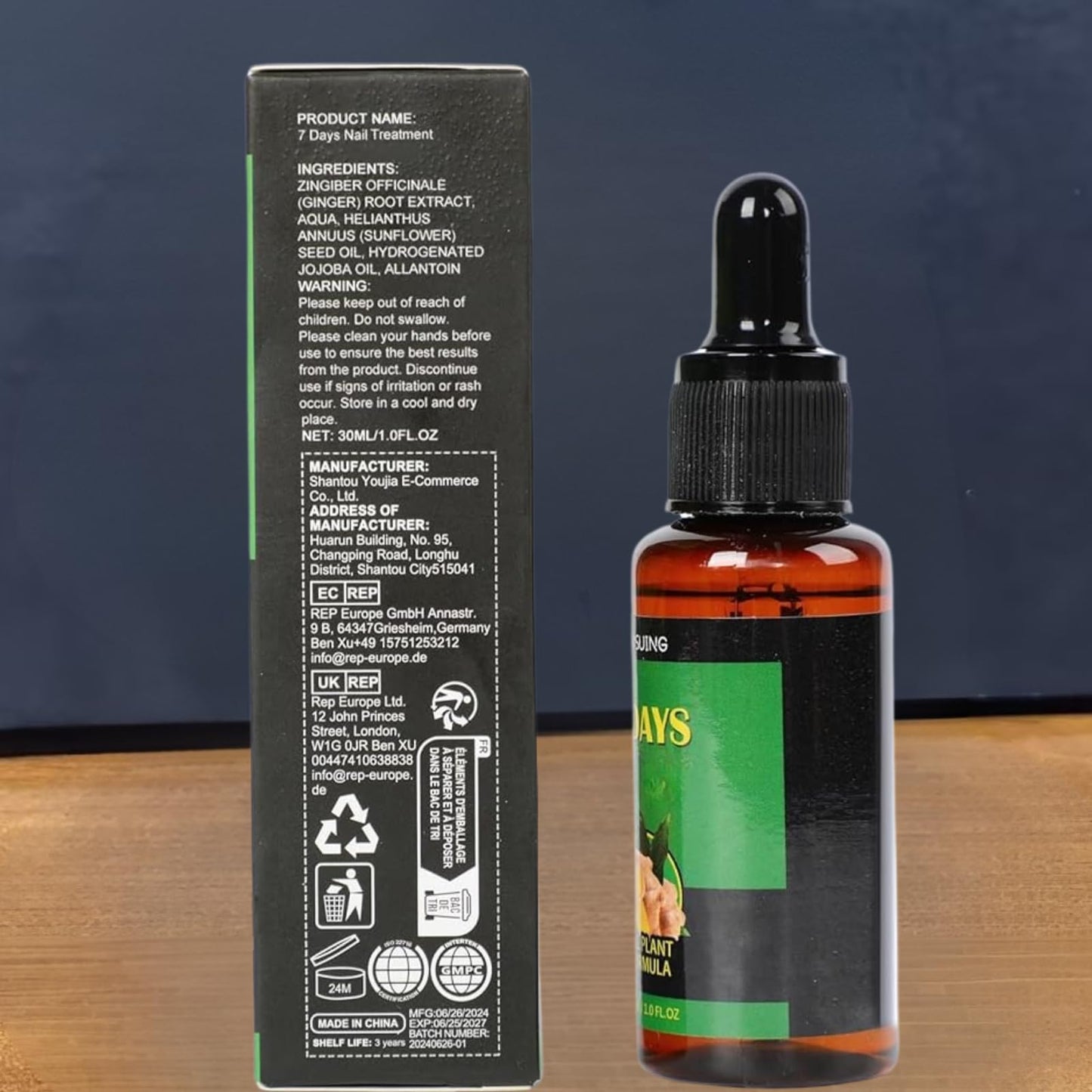 2PCS Ginger Growth Serum, Ginger Cuticle Care Oil for Nails,Ginger Nail Support