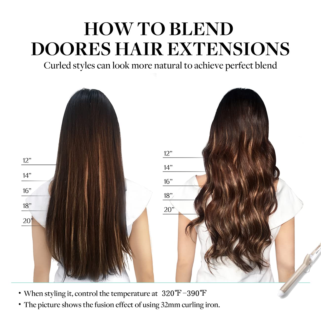 DOORES Hair Extensions Human Hair Chocolate Brown 16 Inch 95g Wire Hair Extensions Invisible Hairpiece Wire Extensions Natural Secret Fish Extensions