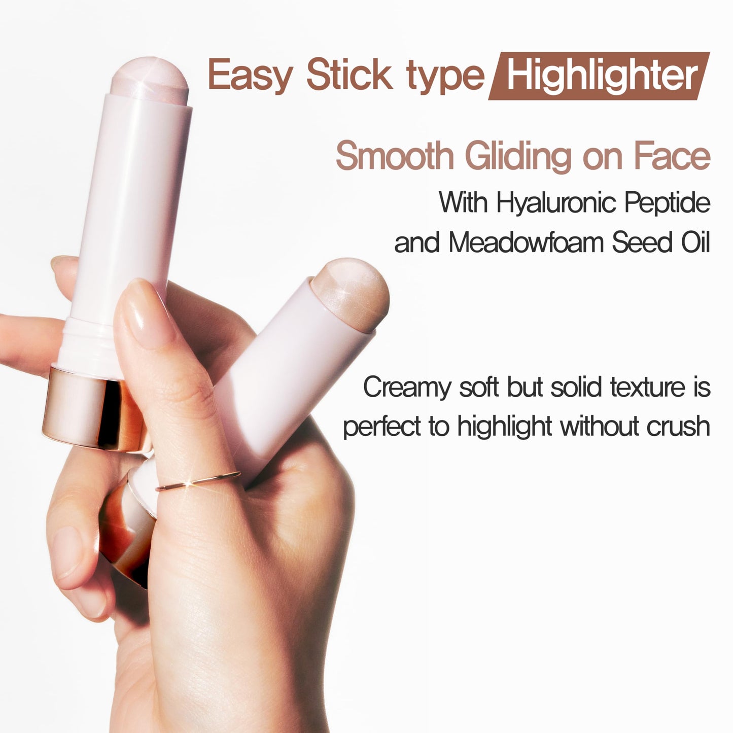 Espoir Be Glow Stick Radiance Highlighter #Sunshine | Smooth Gliding Face Illuminator Makeup, Natural Shimmer Glow Face Highlighter Stick | Subtle Shimmering | Korean Makeup | Daily Makeup