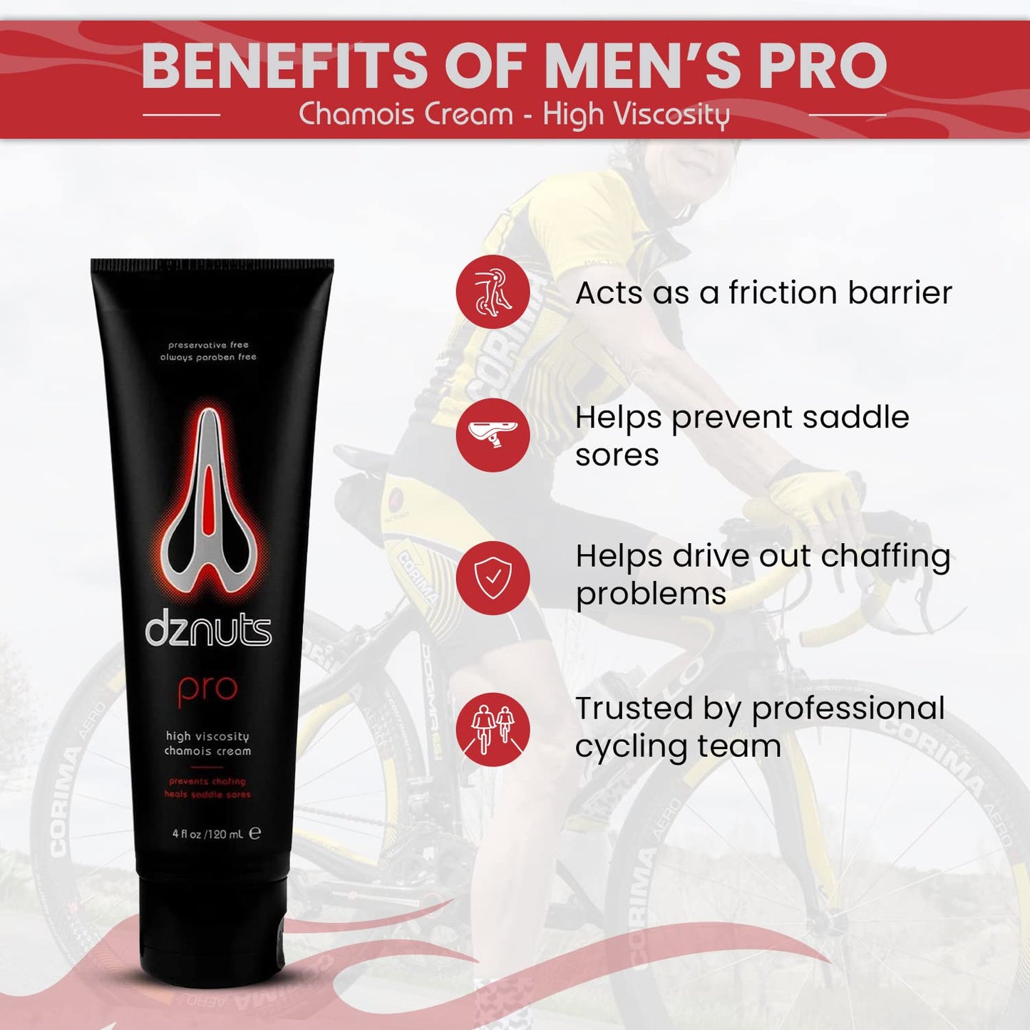 dznuts, Men’s Pro Chamois Cream + in Heat Embrocation Cream (Low Heat)