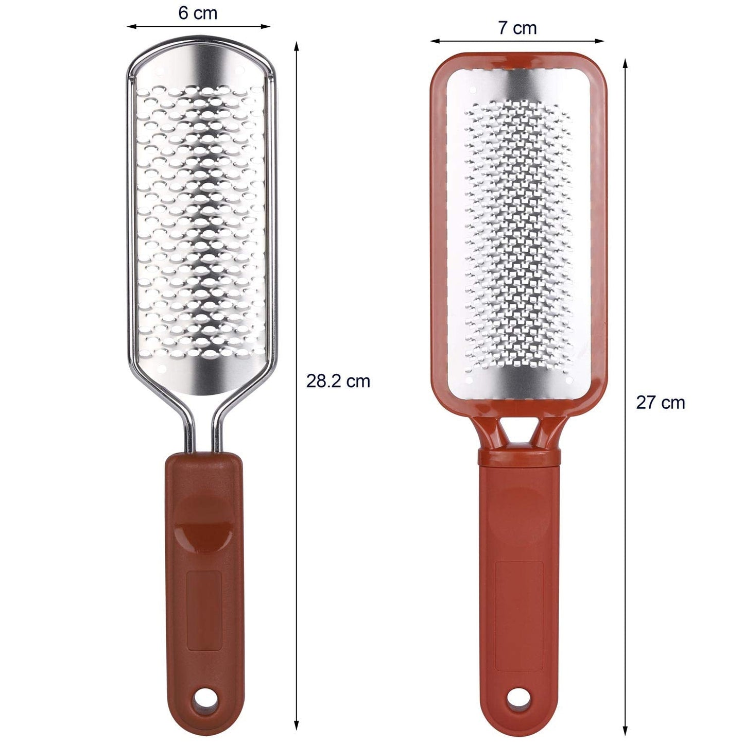 2 Pieces Colossal Foot Rasp Foot Files Callus Remover Foot Scrubber, Stainless Steel Feet Grater Heel File Foot Pedicure Tools for Dry Cracked Heels