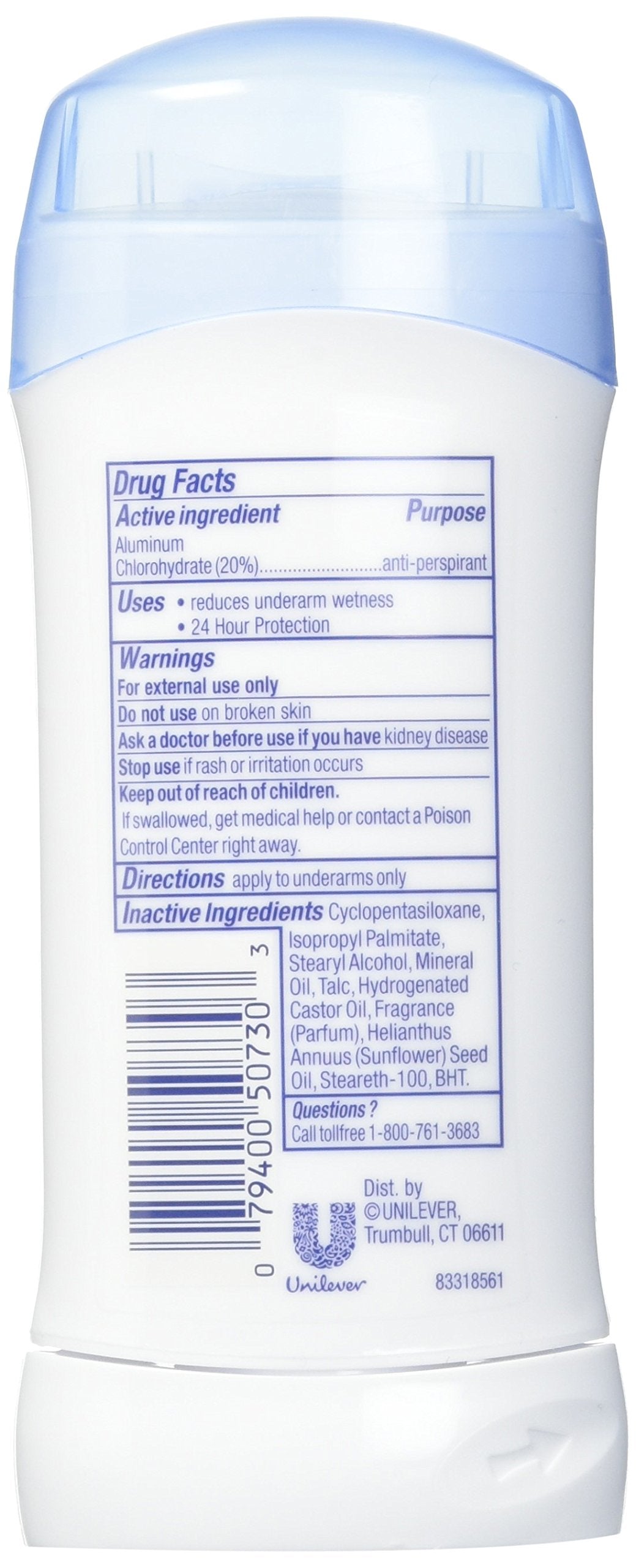 Dove Invisible Solid Anti-Perspirant/Deodorant, Original Clean, 7.8 Oz, Pack of 3