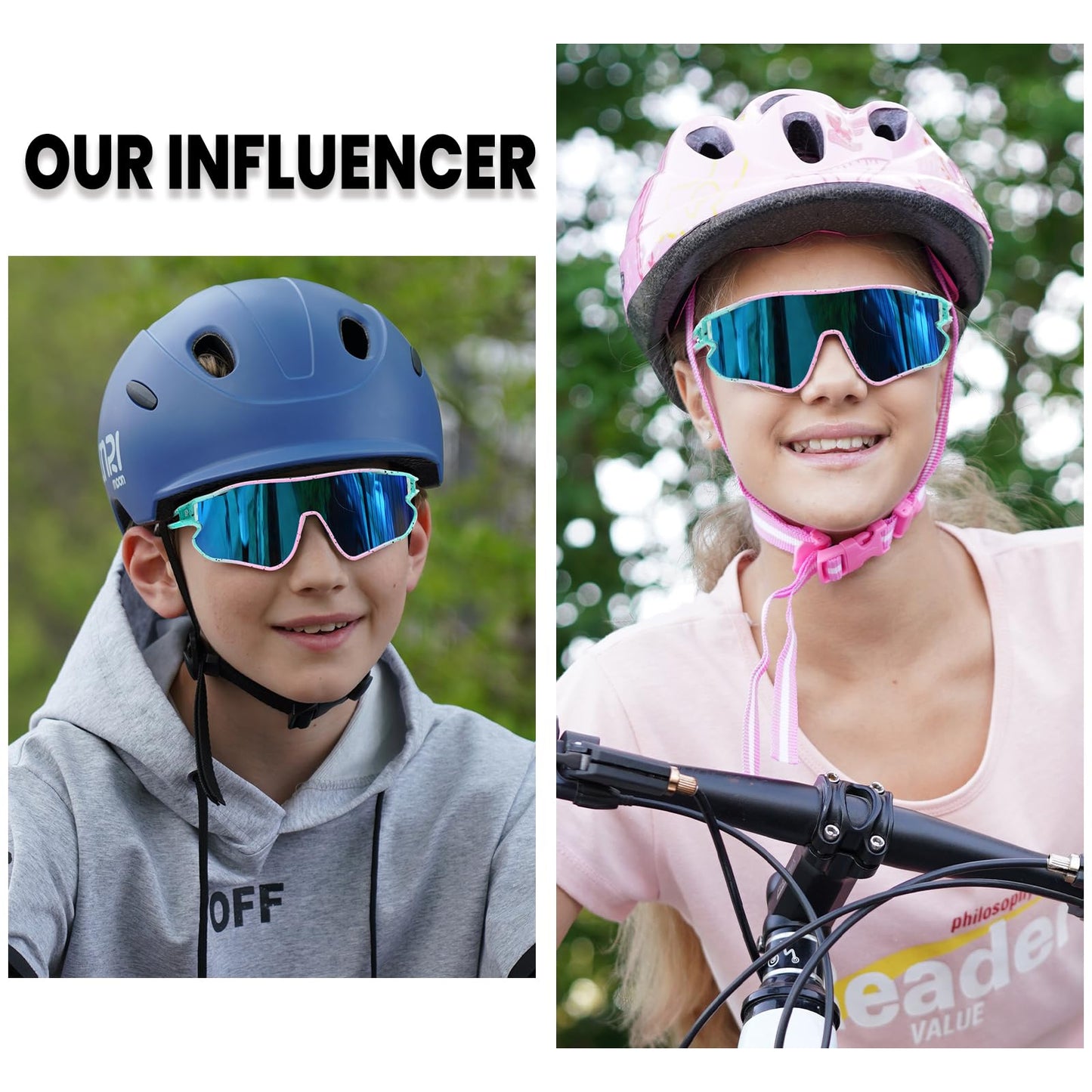DUCO Kids Sunglasses Youth Baseball Sun Glasses Lightweight TR90 Frame UV400 Sports Cycling Shades for Boys Girls DK268