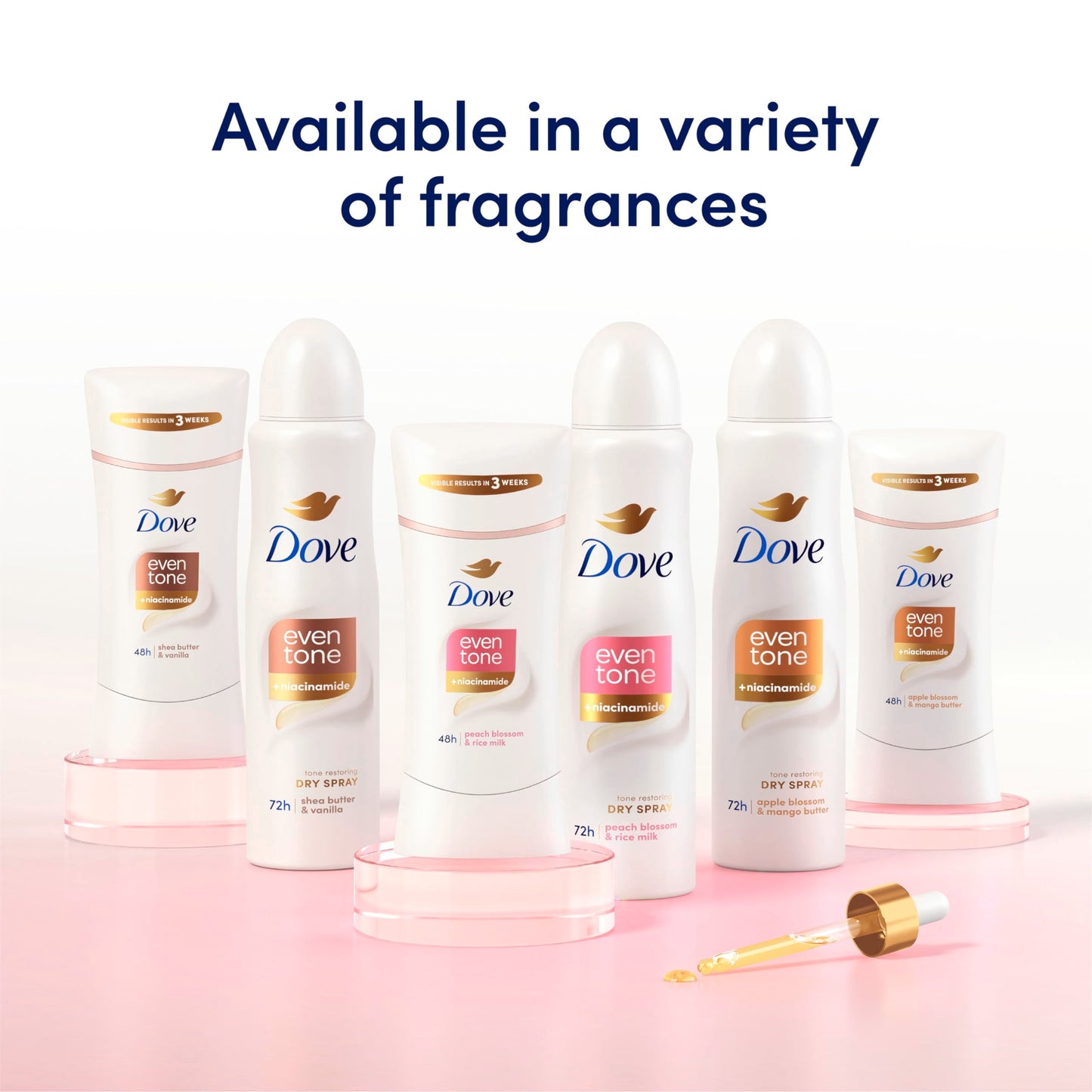 Dove Even Tone Antiperspirant Deodorant Stick Apple Blossom & Mango Butter For Uneven Skin Tone 2.6 oz