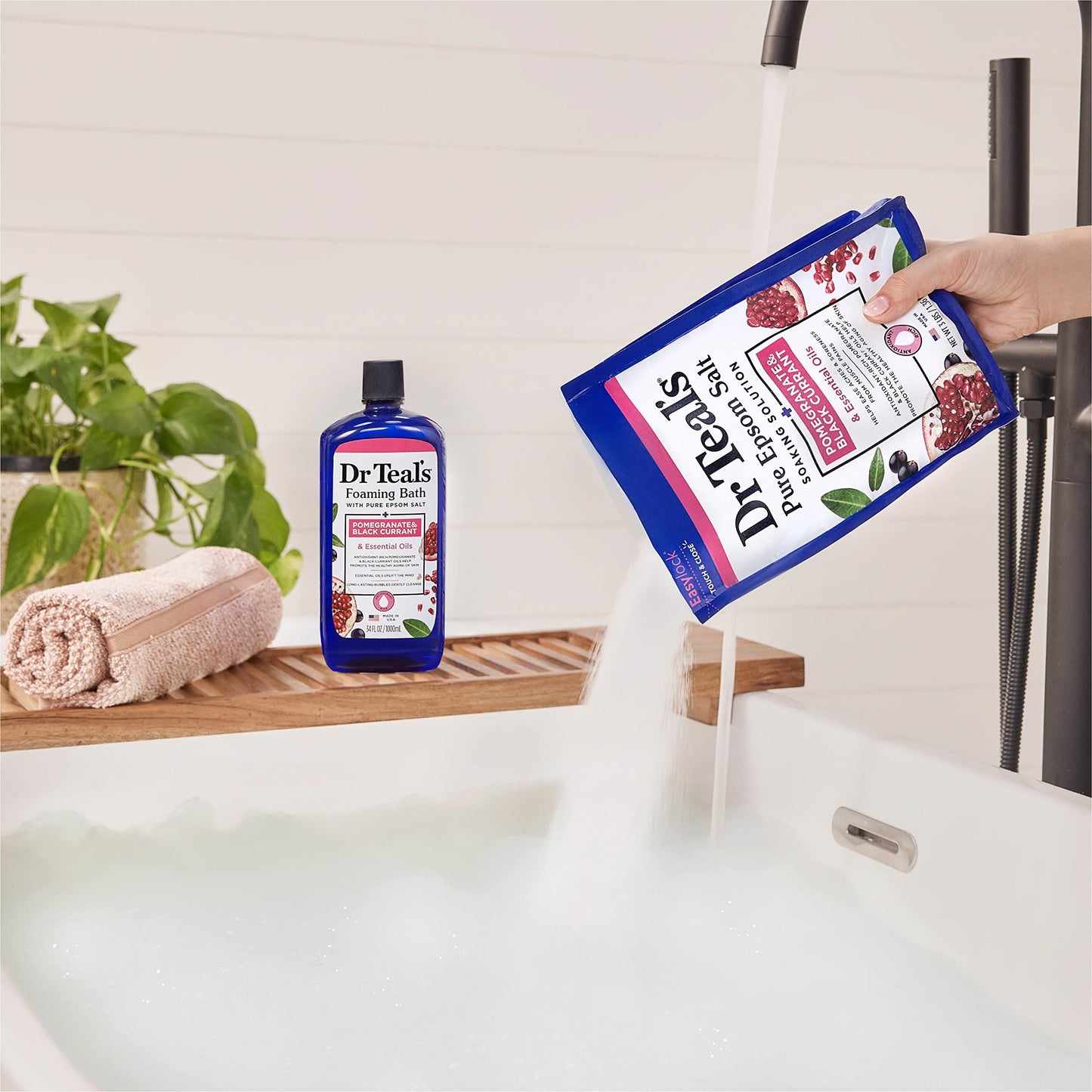 Dr Teal's Pure Epsom Salt, Pomegranate & Black Currant, 3 lbs