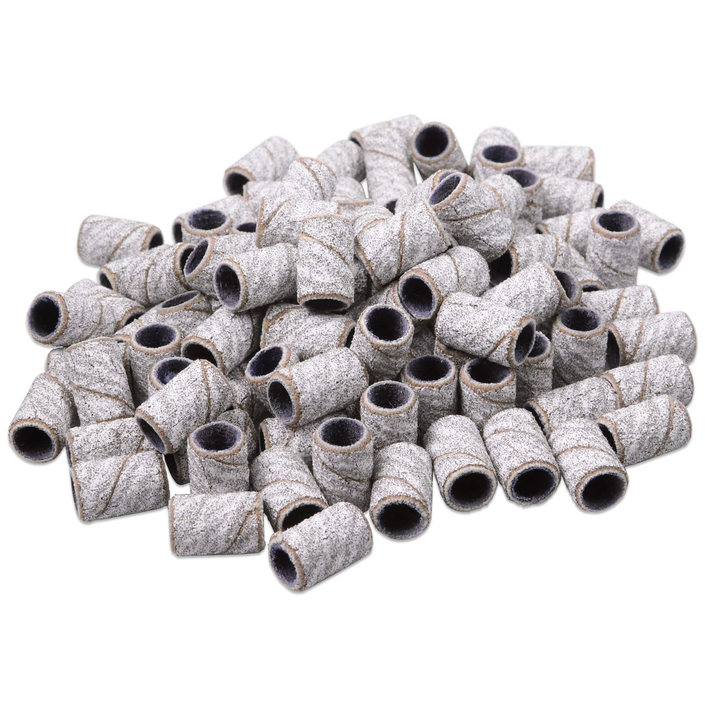 100 Pcs Large Zebra Nail Drill Bits Sanding Bands for Nail Drill 80 Coarse Grit – Nail File for Acrylic Nail Gel Manicures Pedicure