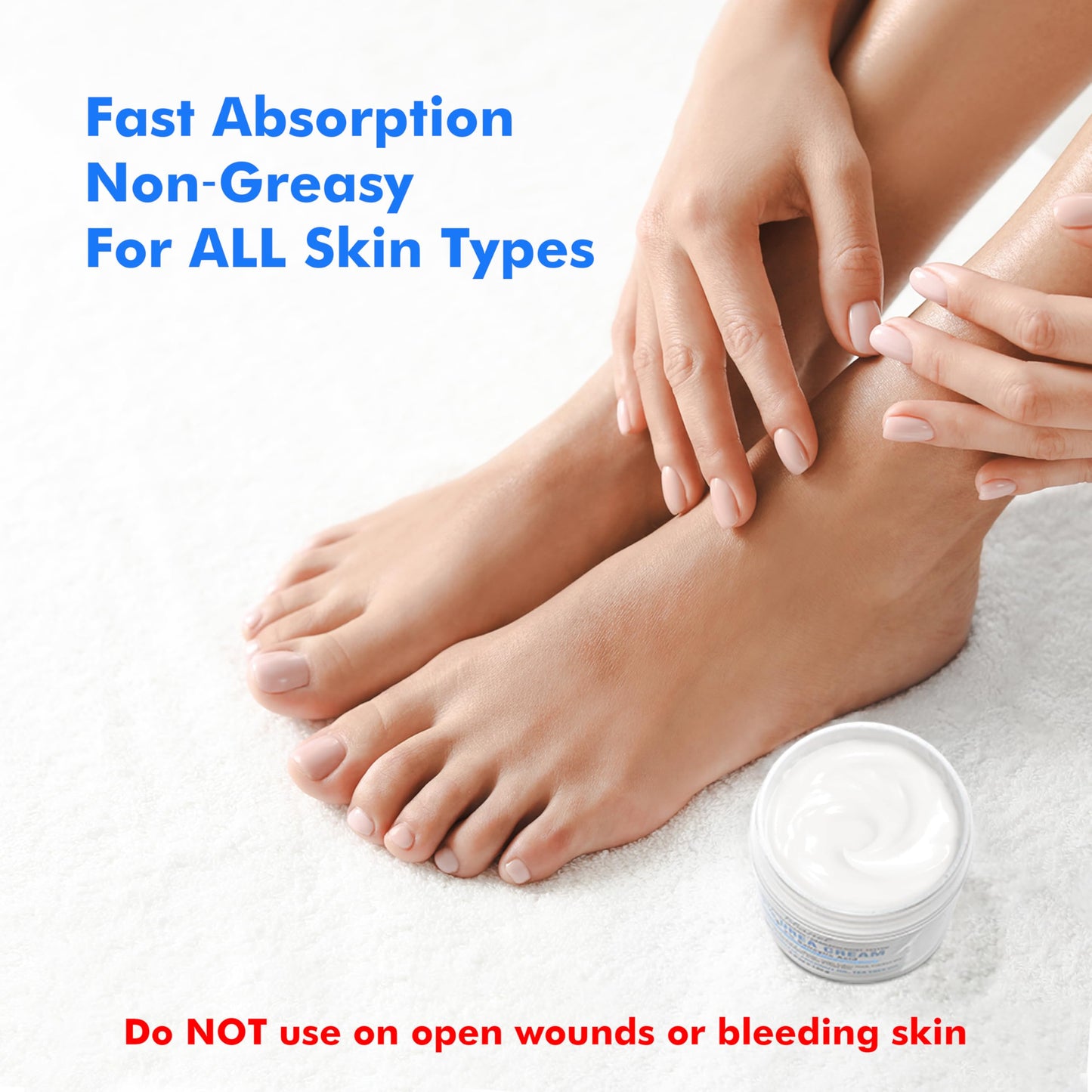 Ebanel Urea Cream 40% plus Salicylic Acid 2%, Foot Cream for Dry Cracked Heels Feet Knees Elbows Hands, Foot Dead Skin Cuticle Callus Remover Toenail Softener, Keratolytic Skin Barrier Repair, 6-Pack