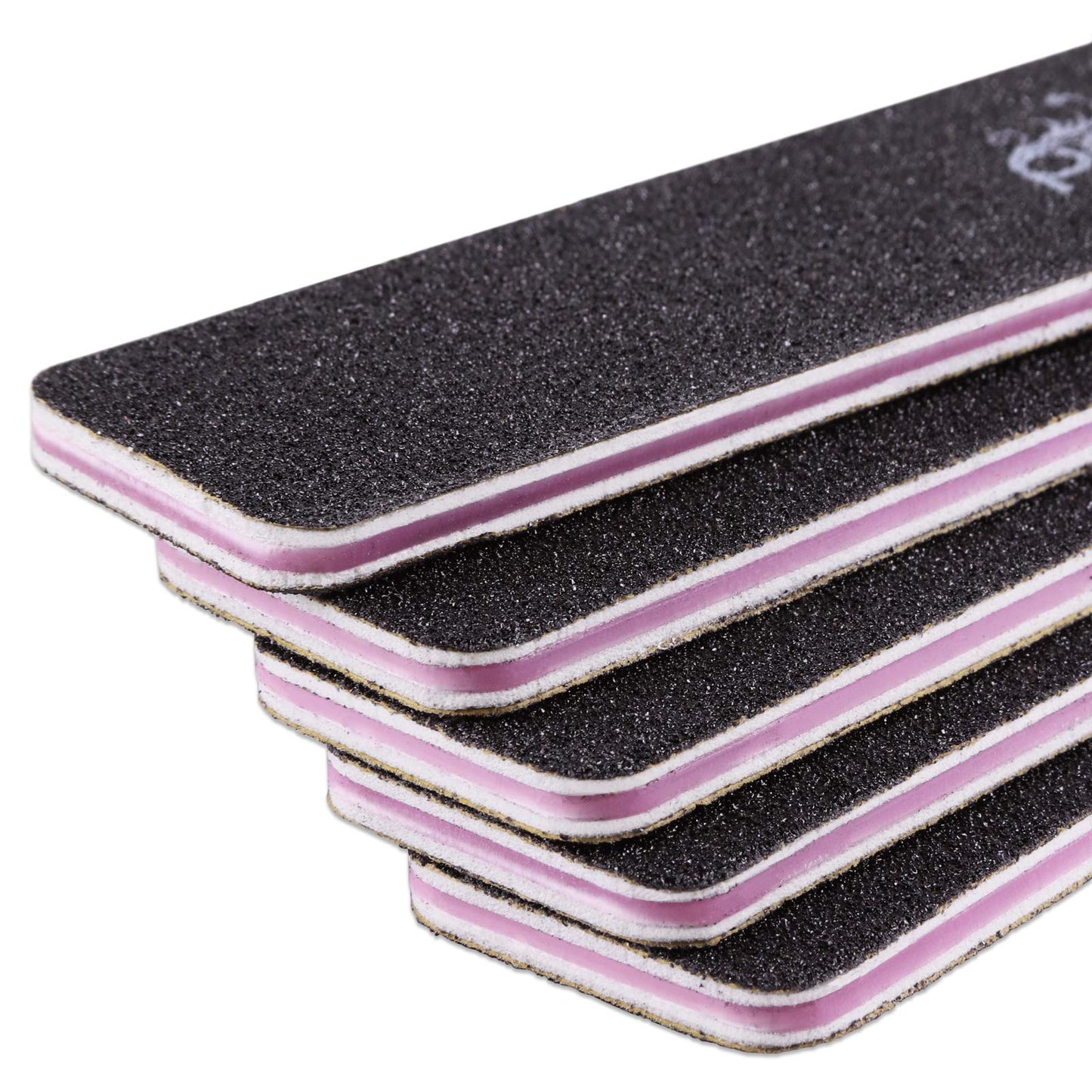 10PCS Jumbo Size PANA Professional Double Sided Nail Files - Black, 100/180 Grit - Emery Board Nail Buffering File Manicure Pedicure Nail Polisher Washable