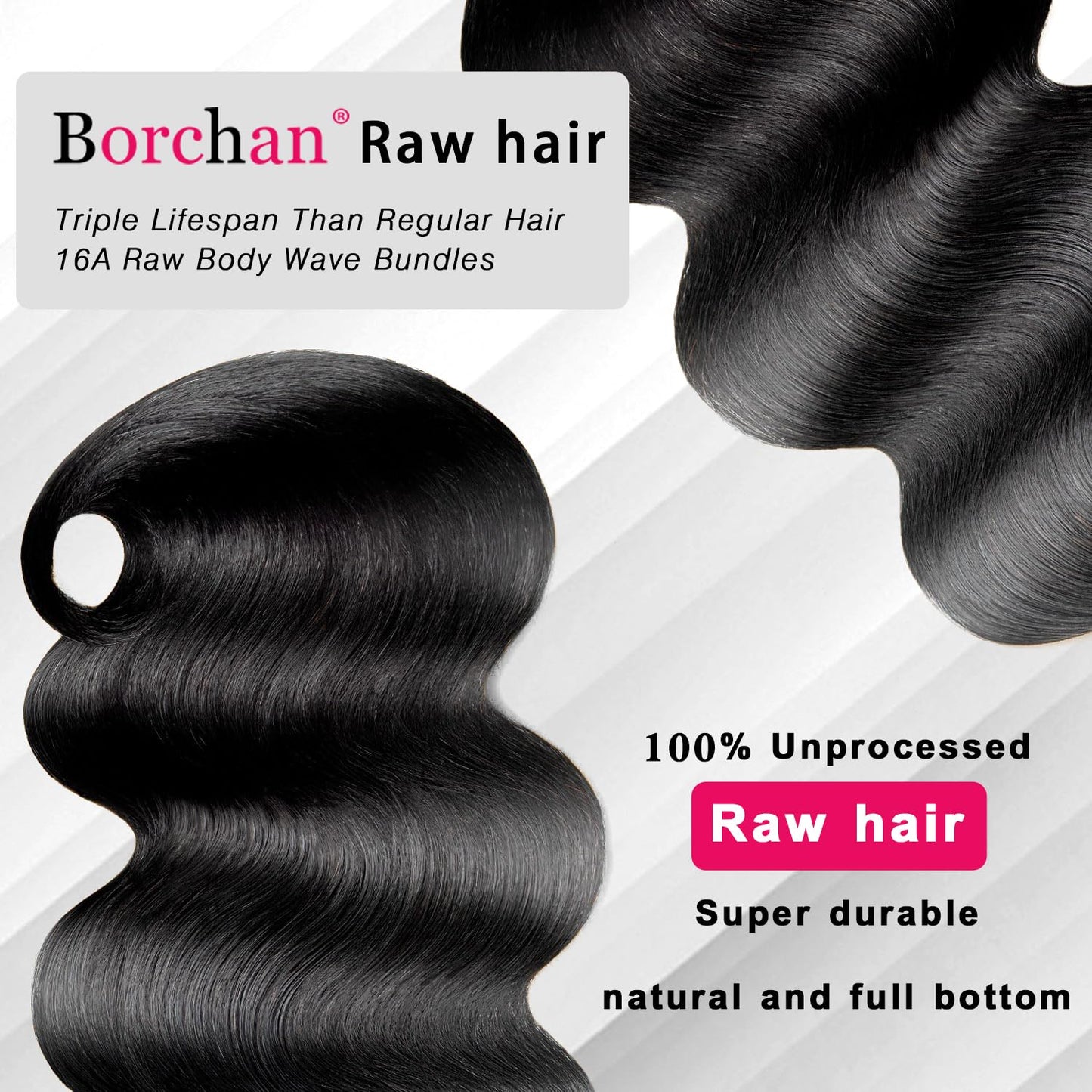 16A Human Hair Bundles Raw Body Wave 3 Bundles(14 16 18 inch)100% Unprocessed Brazilian Virgin Raw Human Hair Thick Body Wave Bundles Human Hair Full and Thick Hair Extensions Natural Color