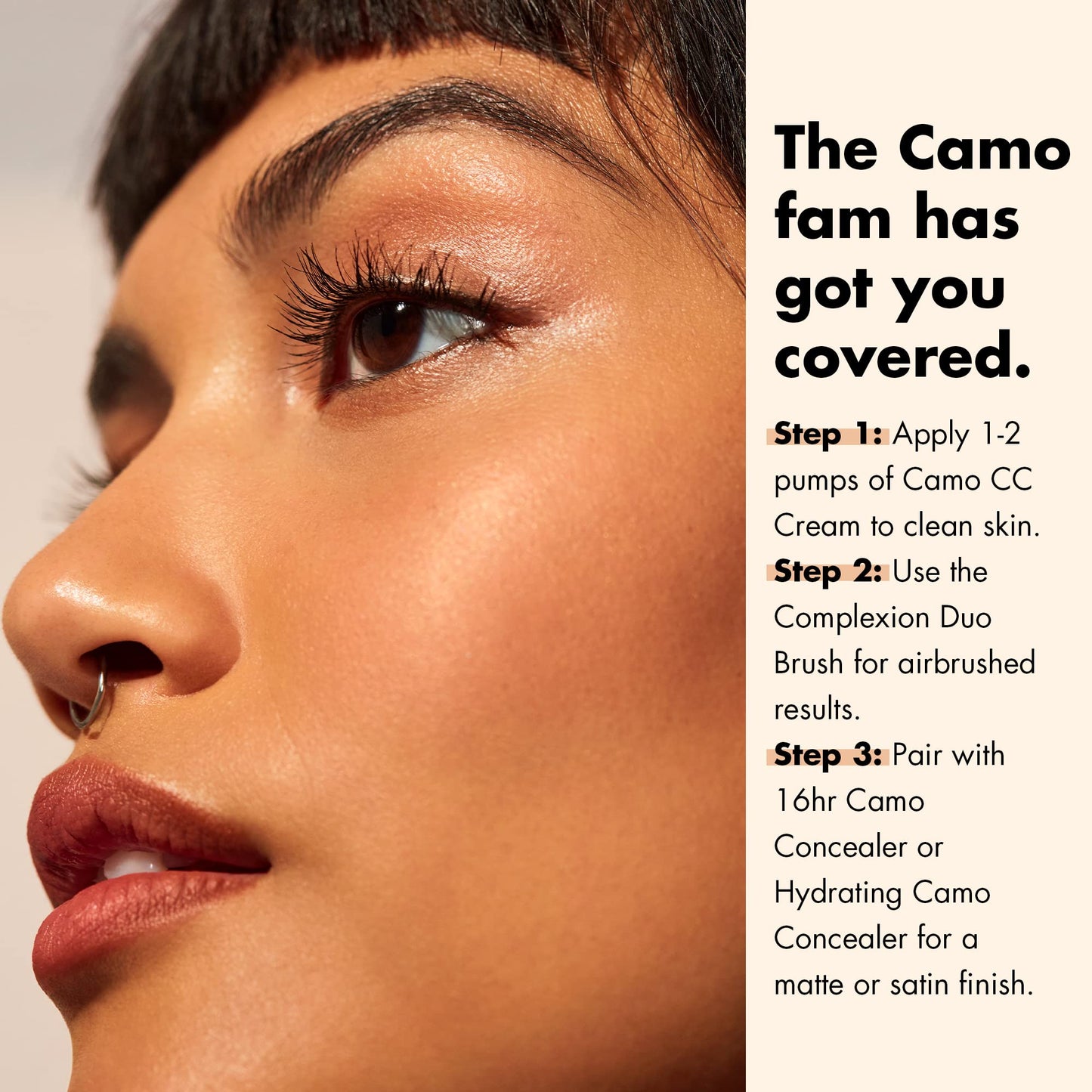 e.l.f. Camo CC Cream, SPF 30 Color-Correcting Medium-To-Full Coverage Face Foundation, Delivers An Airbrushed Finish, Vegan & Cruelty-Free, Deep 540 N