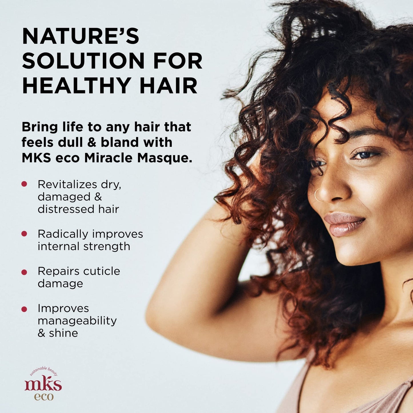 Earthly Body MKS eco Miracle Masque, Original Scent - 7 oz - Restorative Hair Mask - Revitalizes Dry, Damaged & Distressed Hair - With Moroccan Argan Oil, Hemp Seed Oil - Vegan & Cruelty Free