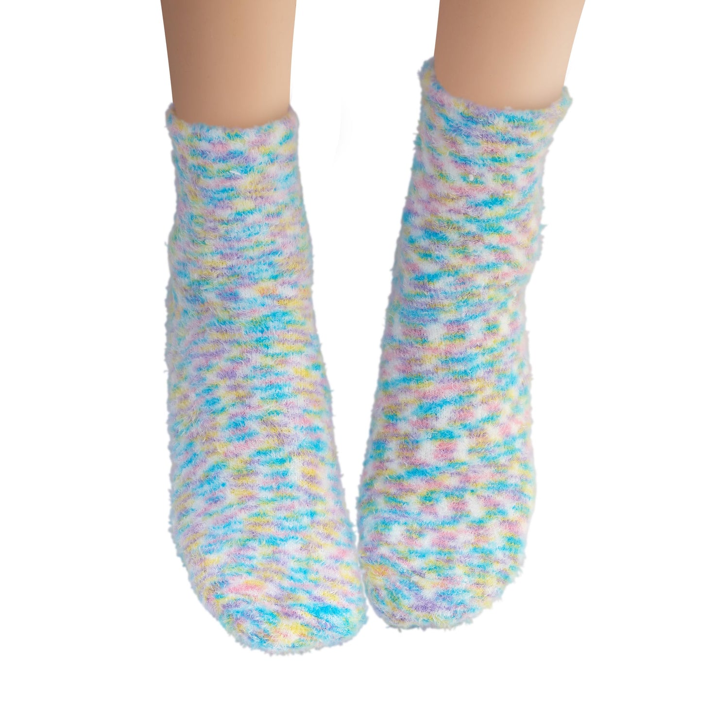 Earth Therapeutics Aloe Vera Socks – Infused w/Aloe Vera & Vitamin E – Helps Dry Feet, Calluses, Dead Skin – Use w/Lotion – Green/Confetti – 2 Pairs