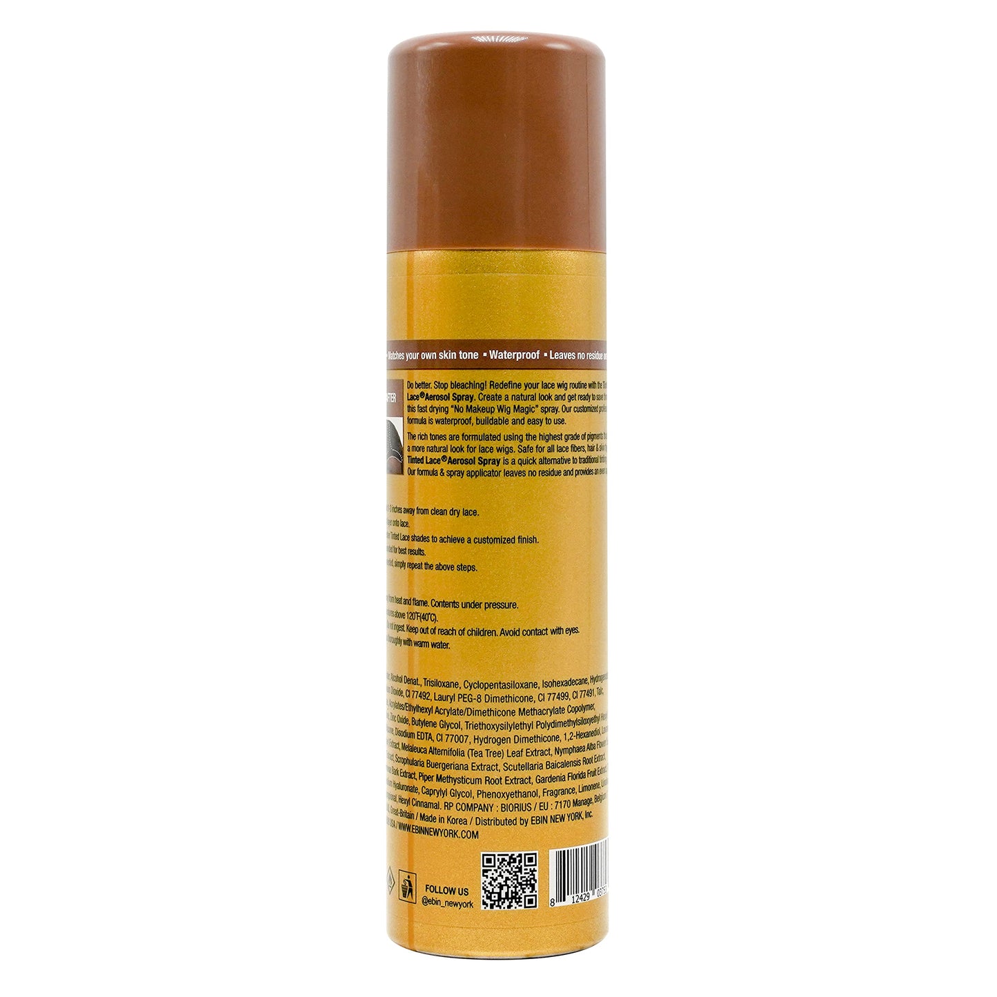 EBIN NEW YORK Tinted Lace Spray - 5.07oz (Dark Brown)