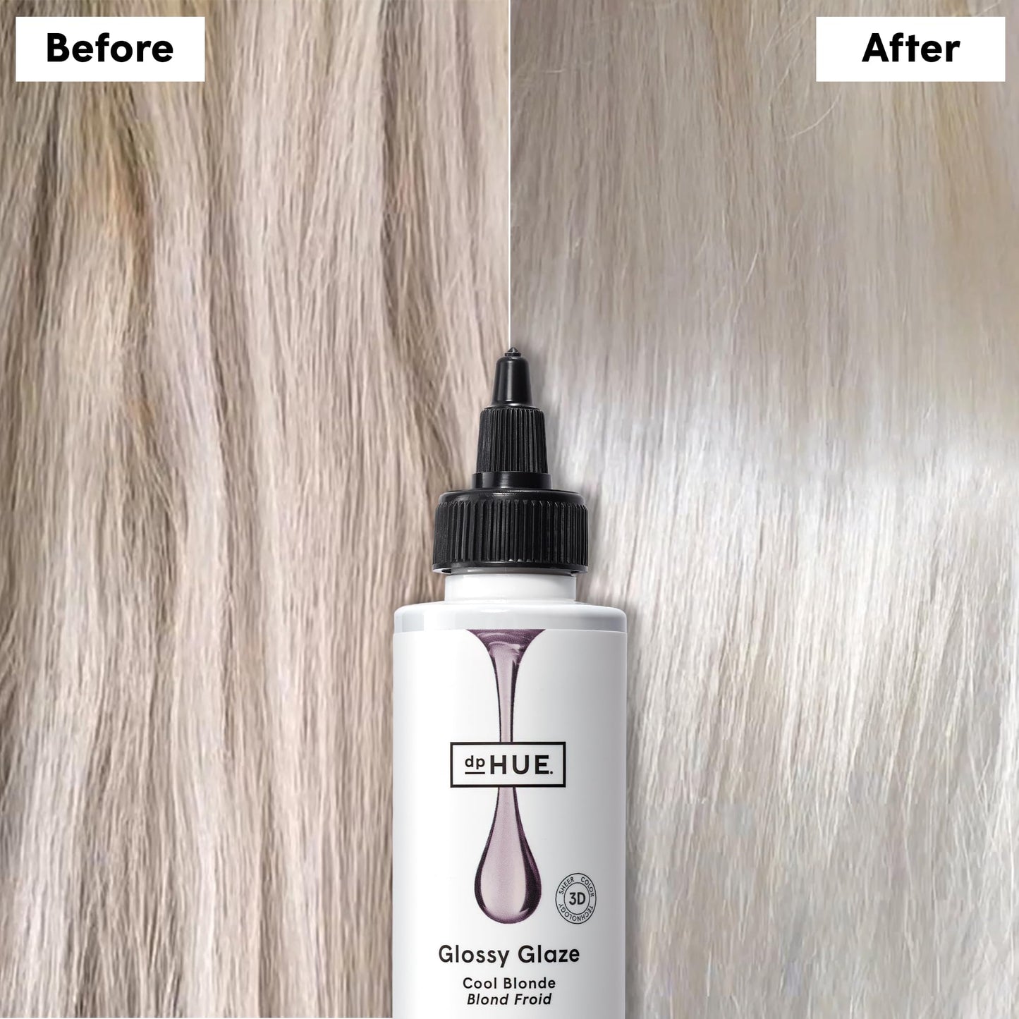 dpHUE Glossy Glaze, Cool Blonde - 4 fl oz - In-Shower Conditioning Glaze for Luminous Shine & Sheer Color - Paraben, SLS & SLES Sulfate Free - Leaping Bunny Certified