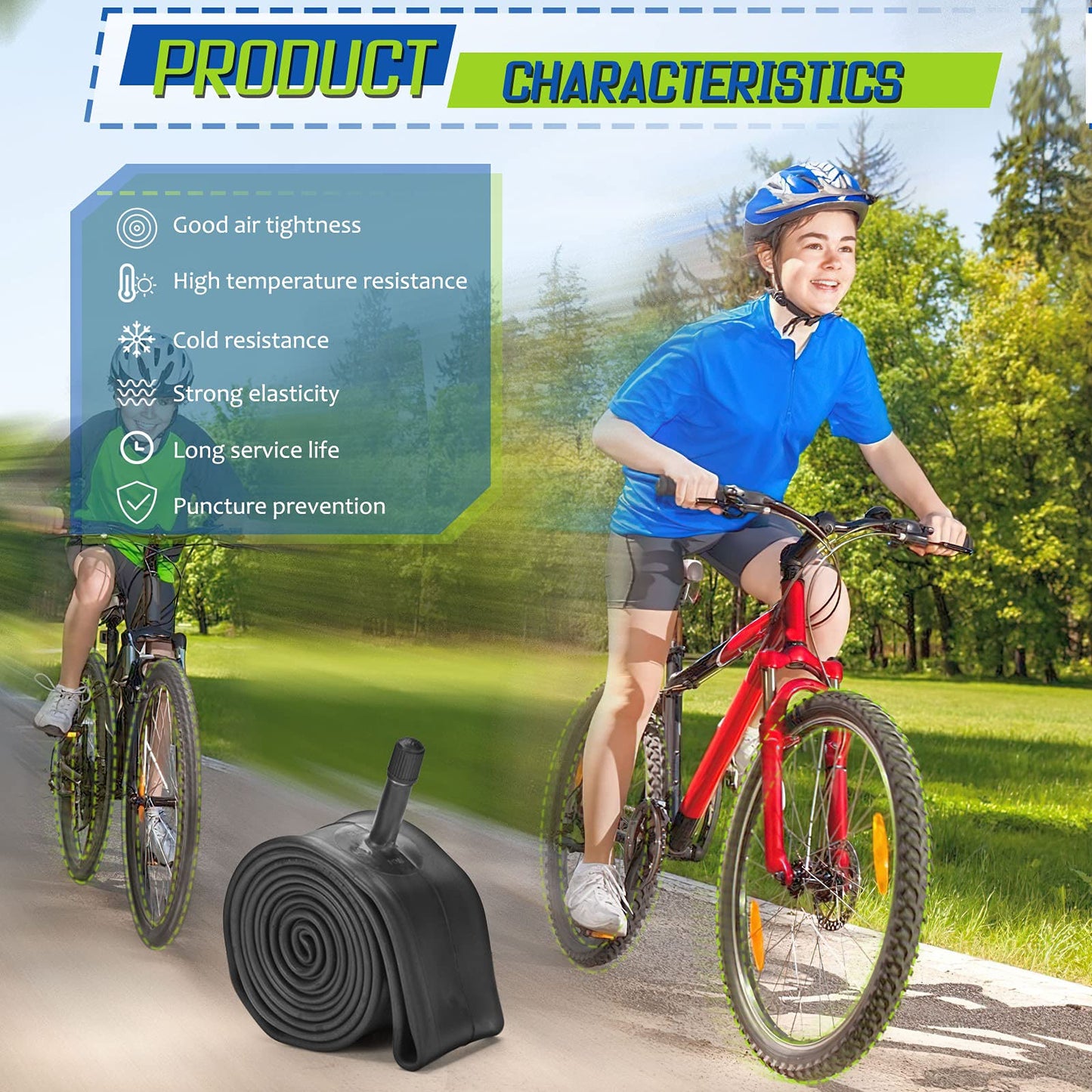 2 Pack 20" x1.75/1.95/2.10/2.125 Bicycle Tube with 2 Tire Levers, 20" Bicycle Tube with 32mm Schrader Valve, Butyl Rubber Inner Tube 20 x 1.95 for Road/Kids/Gravel Bikes by Hydencamm (2 of One Size)