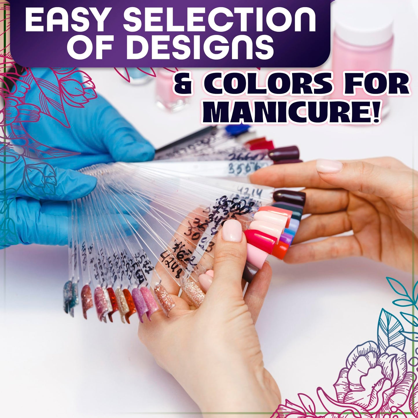 200 Pcs Clear Nail Swatch Sticks - Nail Swatches for Gel Polish - Transparent Acrylic Practice Tips with Metal Rings, Suitable for Displaying Colors, Training Templates for Beginners and Professionals